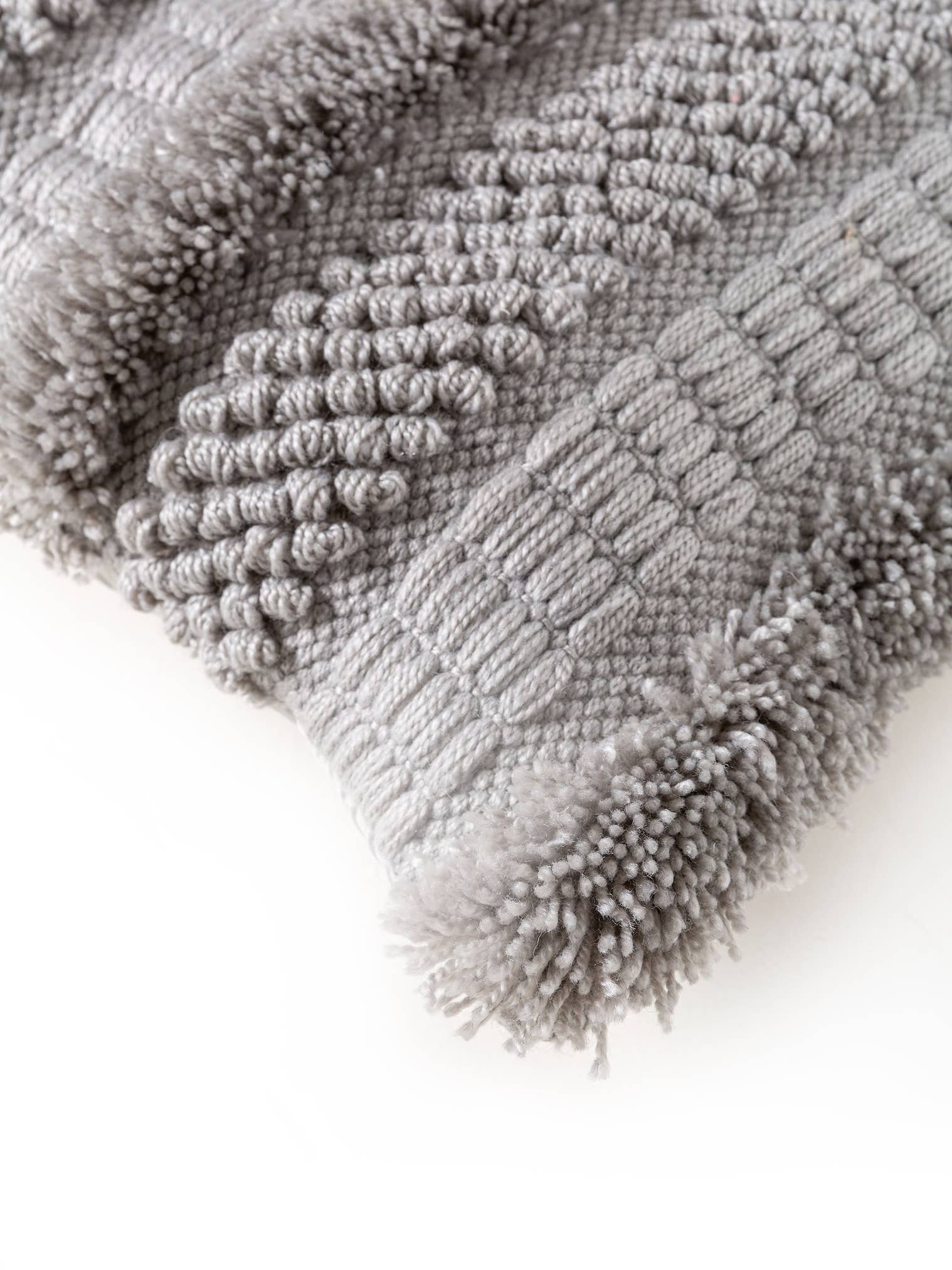 In- & Outdoor Kussensloop Toni Grijs in Berber-ontwerp van 100% Polyester door benuta Pure