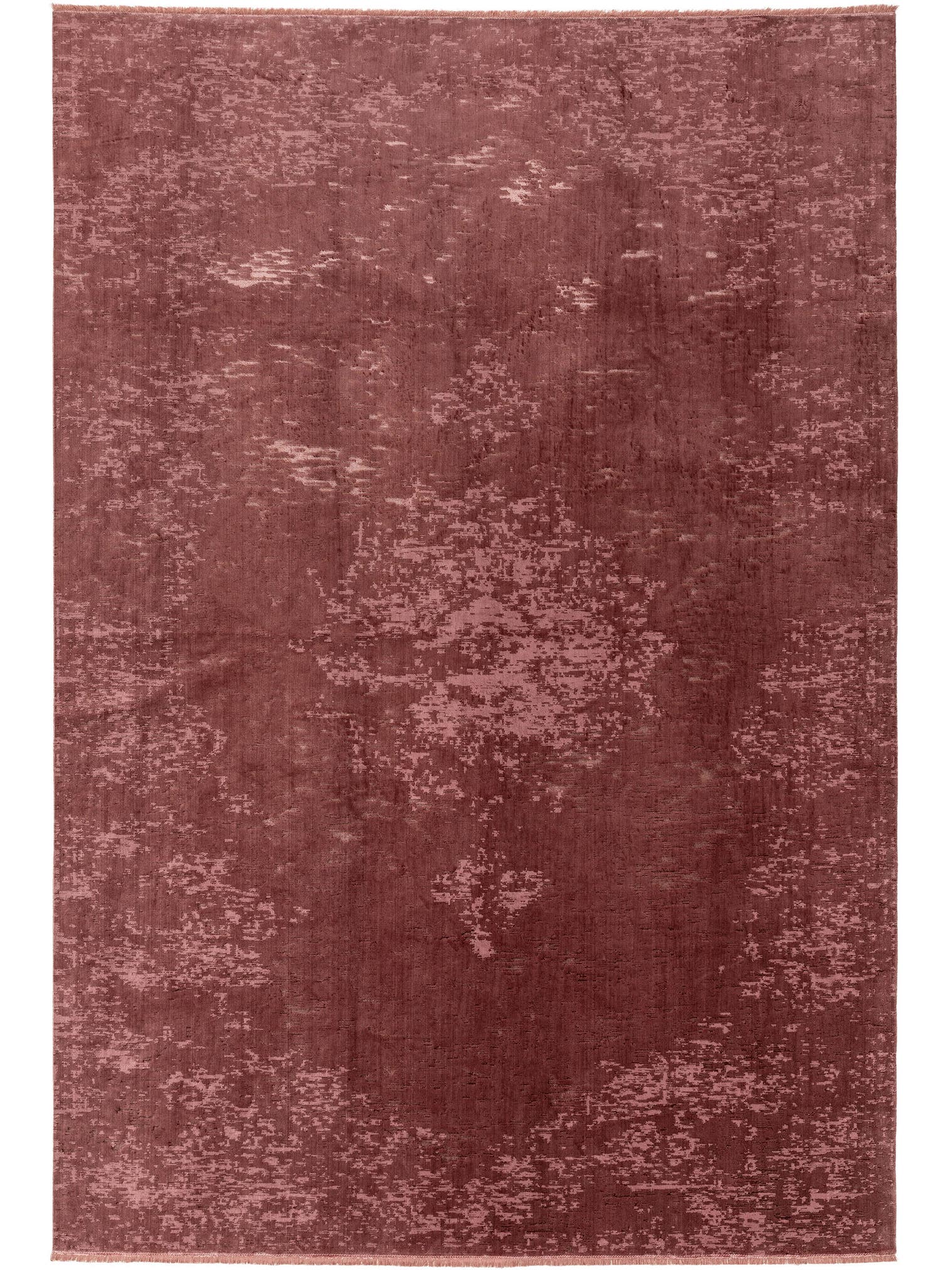 Teppich aus 100% Polyester in Rosa mit 6 bis 10 mm hohem Flor von benuta