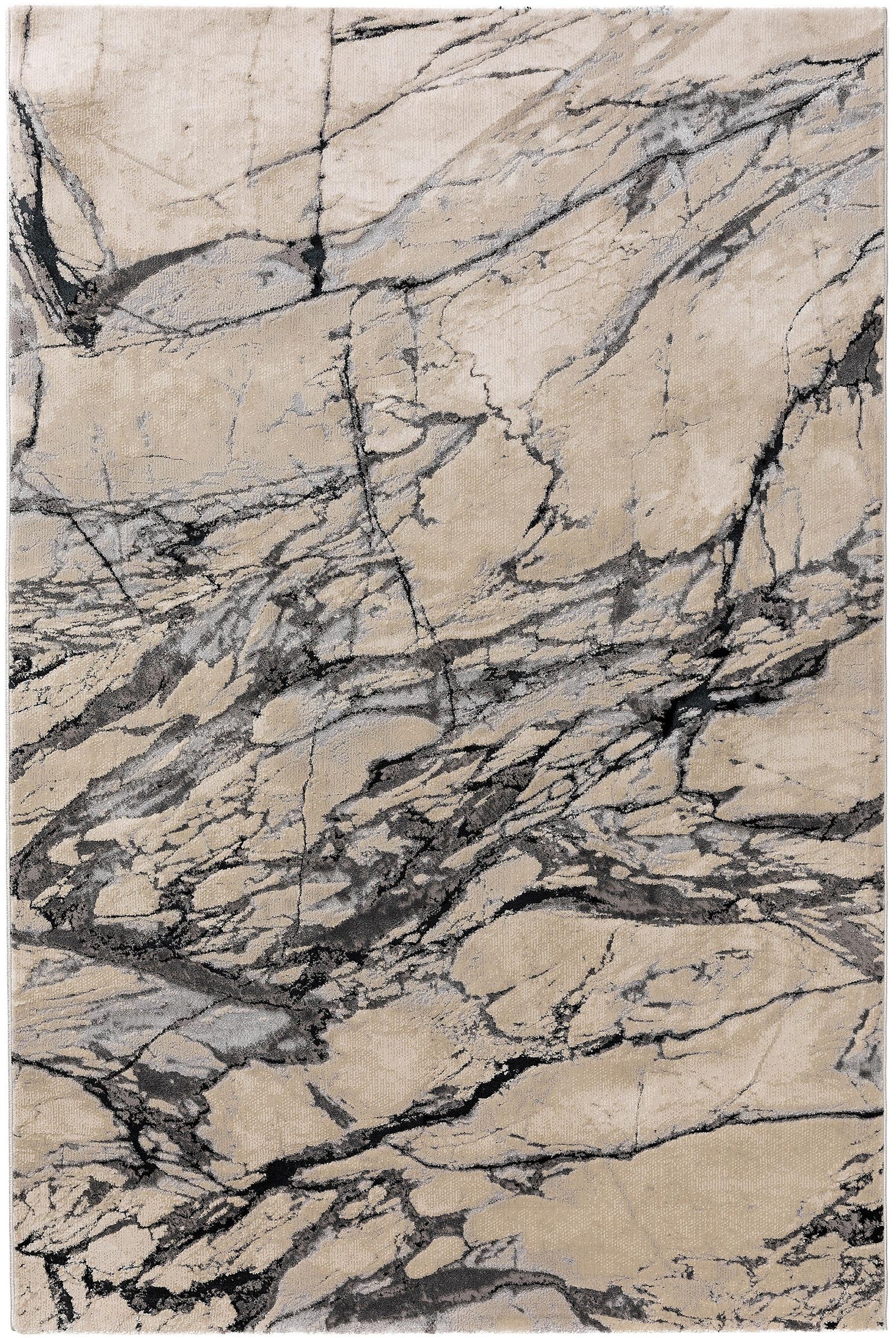 Teppich aus 60% Polypropylen, 40% Polyester in Beige mit 6 bis 10 mm hohem Flor von benuta Nest