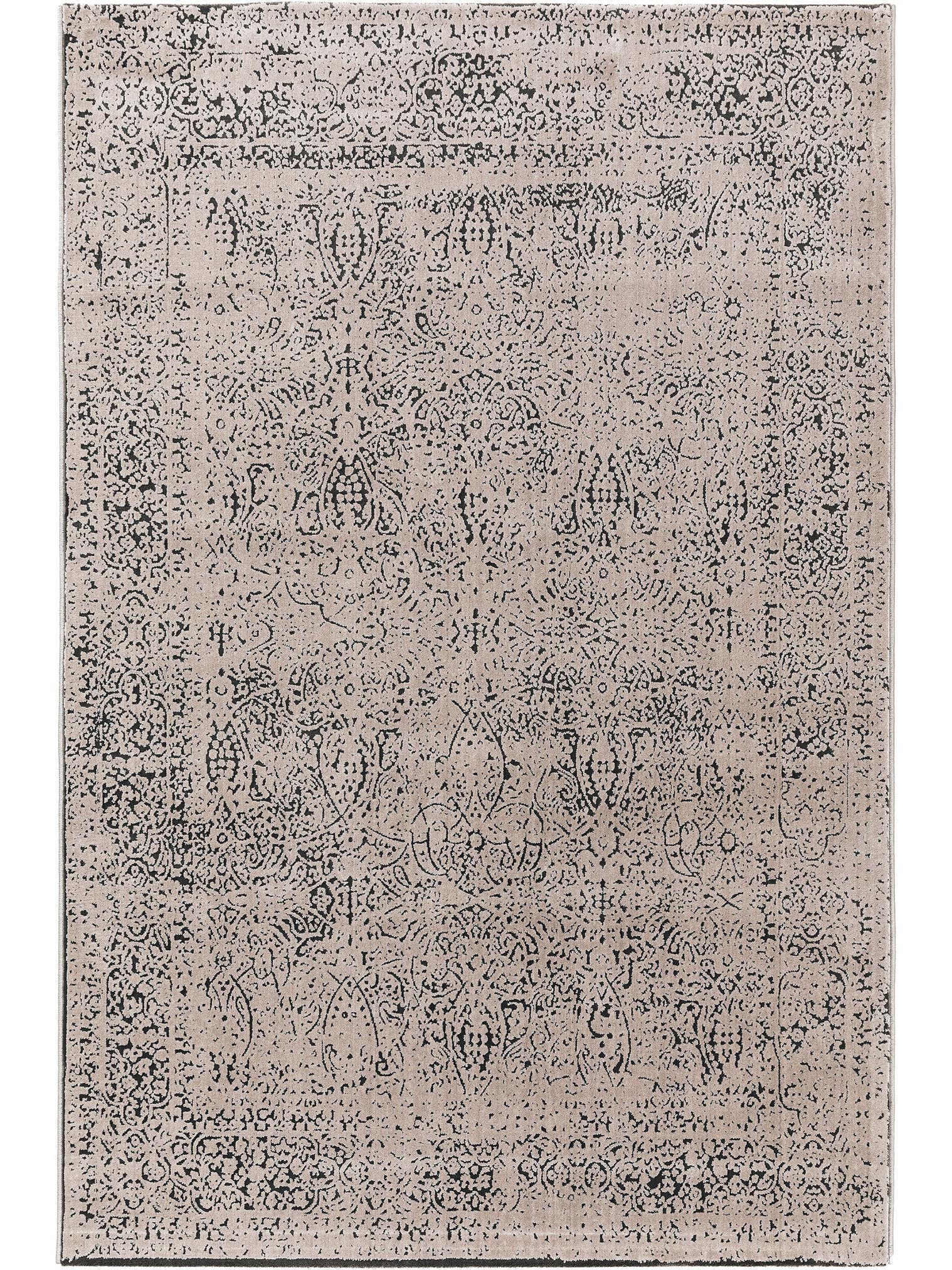 Tapis en 100% Polyester en Gris avec une pile de 6 - 10 mm de hauteur de benuta