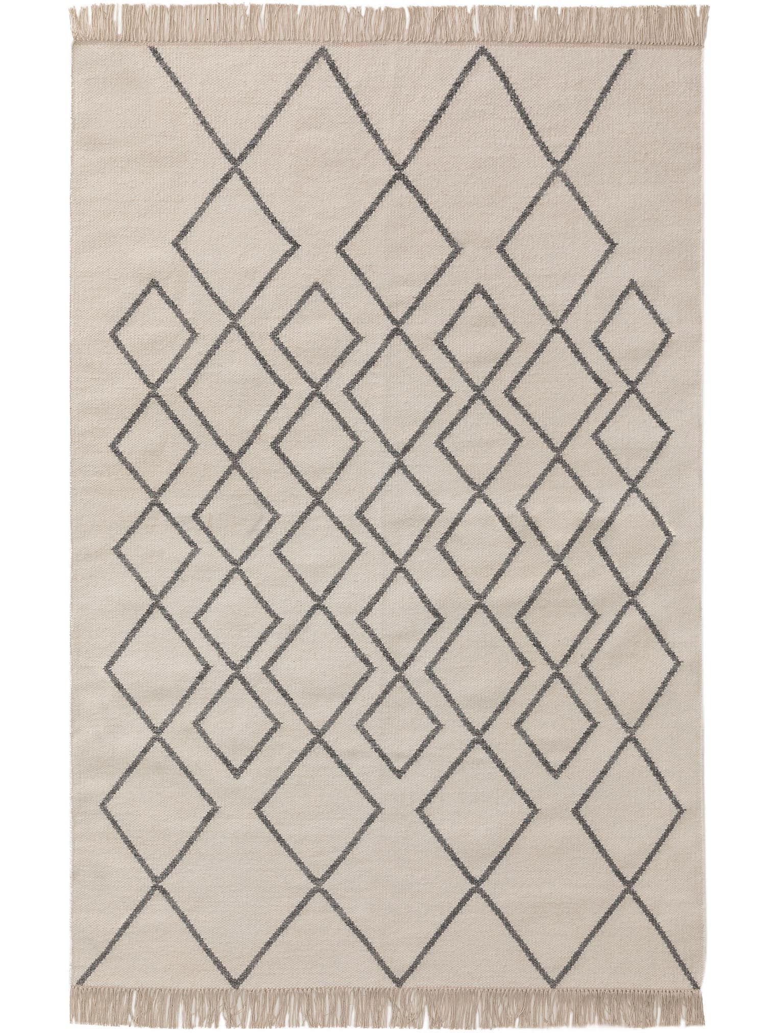 Alfombra de 90% Lana, 10% Algodón en Blanco con un pelo de {{Placeholder_Pile Height}} de altura de benuta