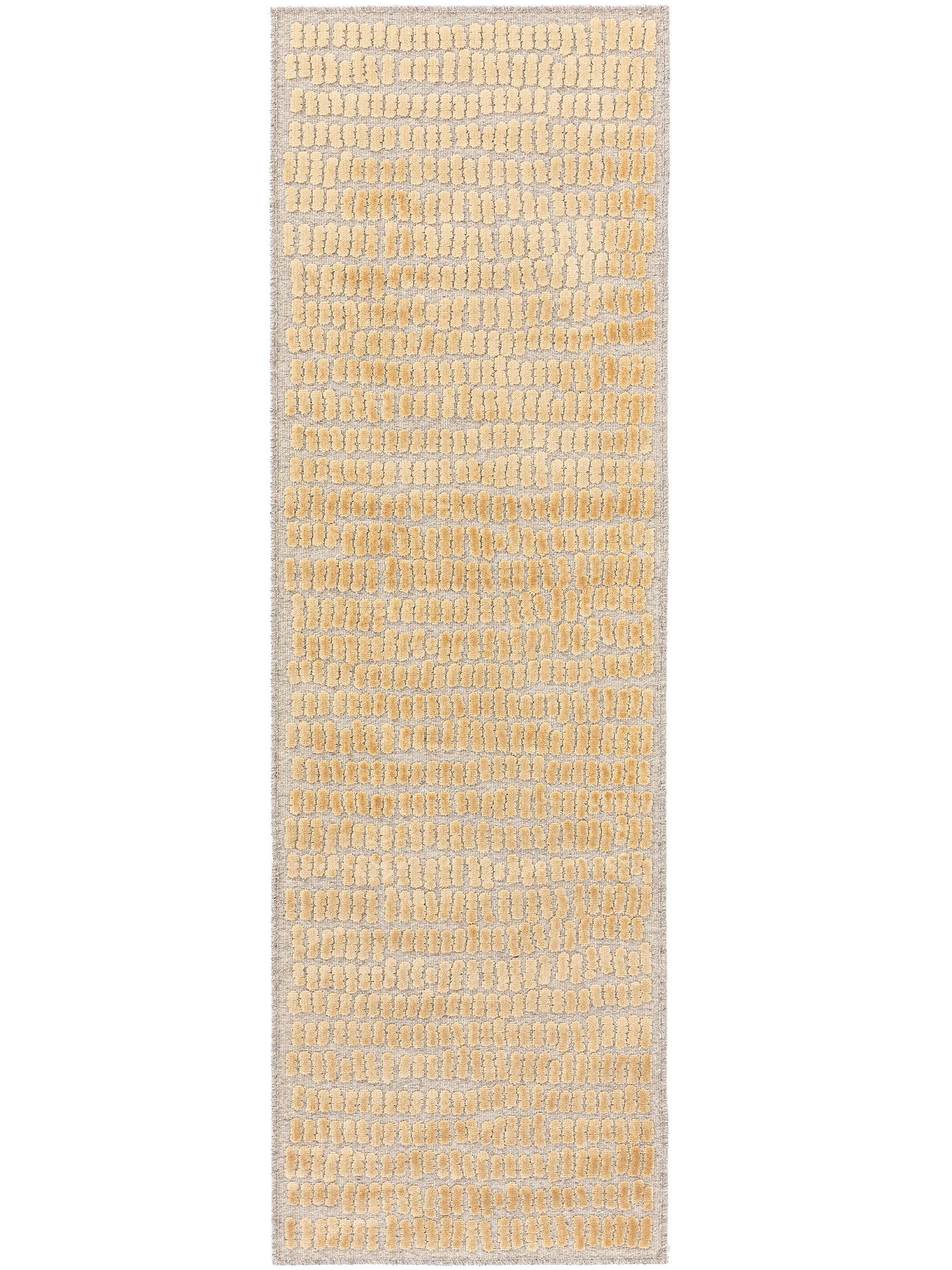 Tapis en 100% Viscose en Jaune avec une pile de 1- 5 mm de hauteur de benuta Pure