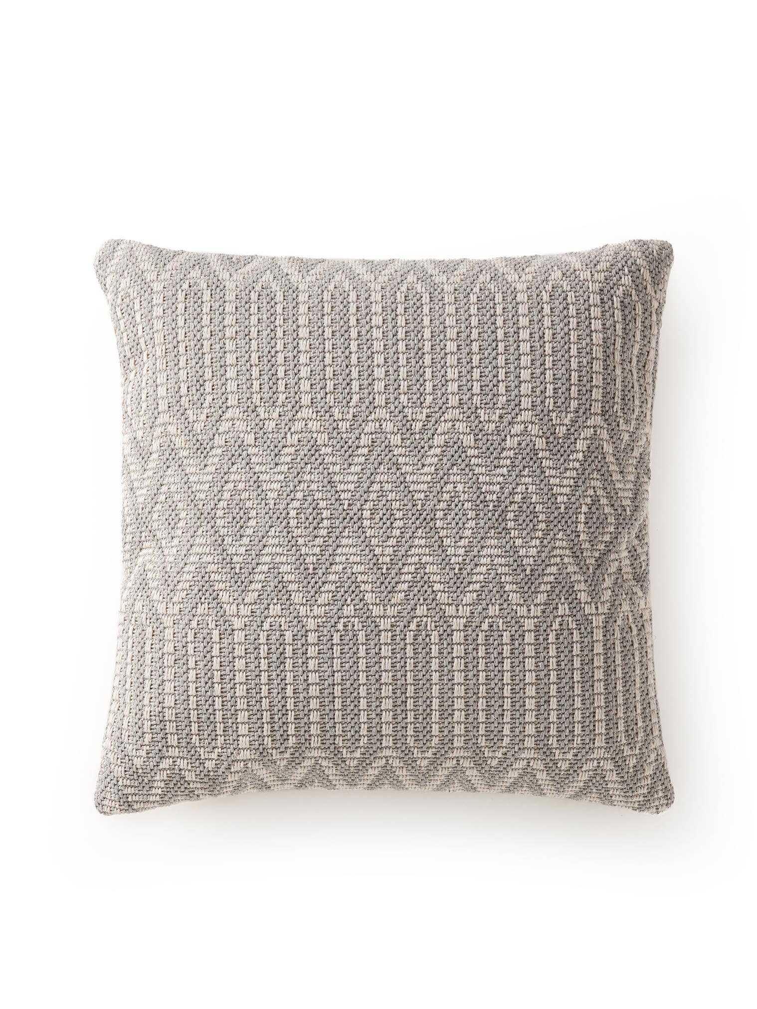Funda de almohada Ibiza Gris claro con diseño de Ikat en 100% Algodón de benuta Nest