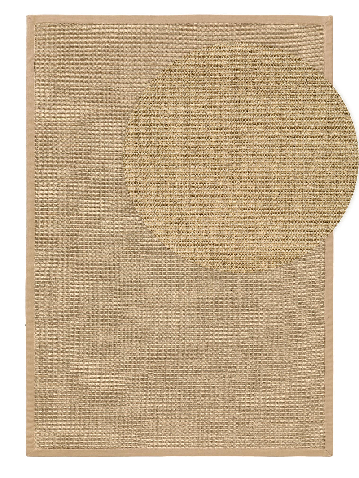 Teppich aus 100% Sisal in Beige mit bis 5 mm hohem Flor von benuta Nest