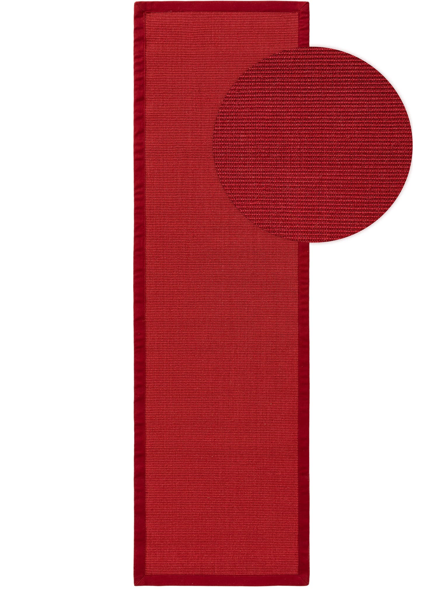 Rug made of 100% Sisal in Red with a 1- 5 mm high pile by benuta Nest