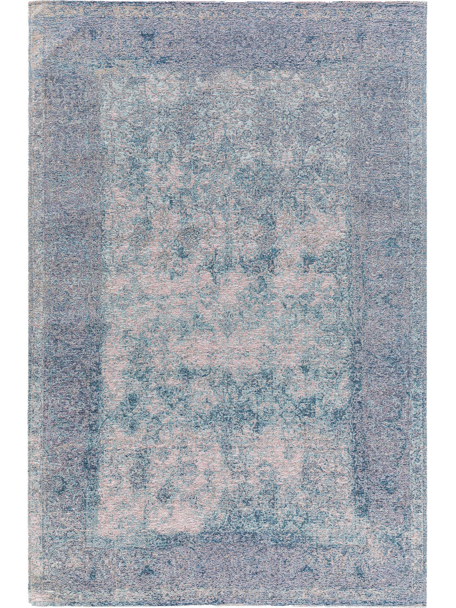 Teppich aus 85% Polyester, 15% Baumwolle in Blau mit bis 5 mm hohem Flor von benuta