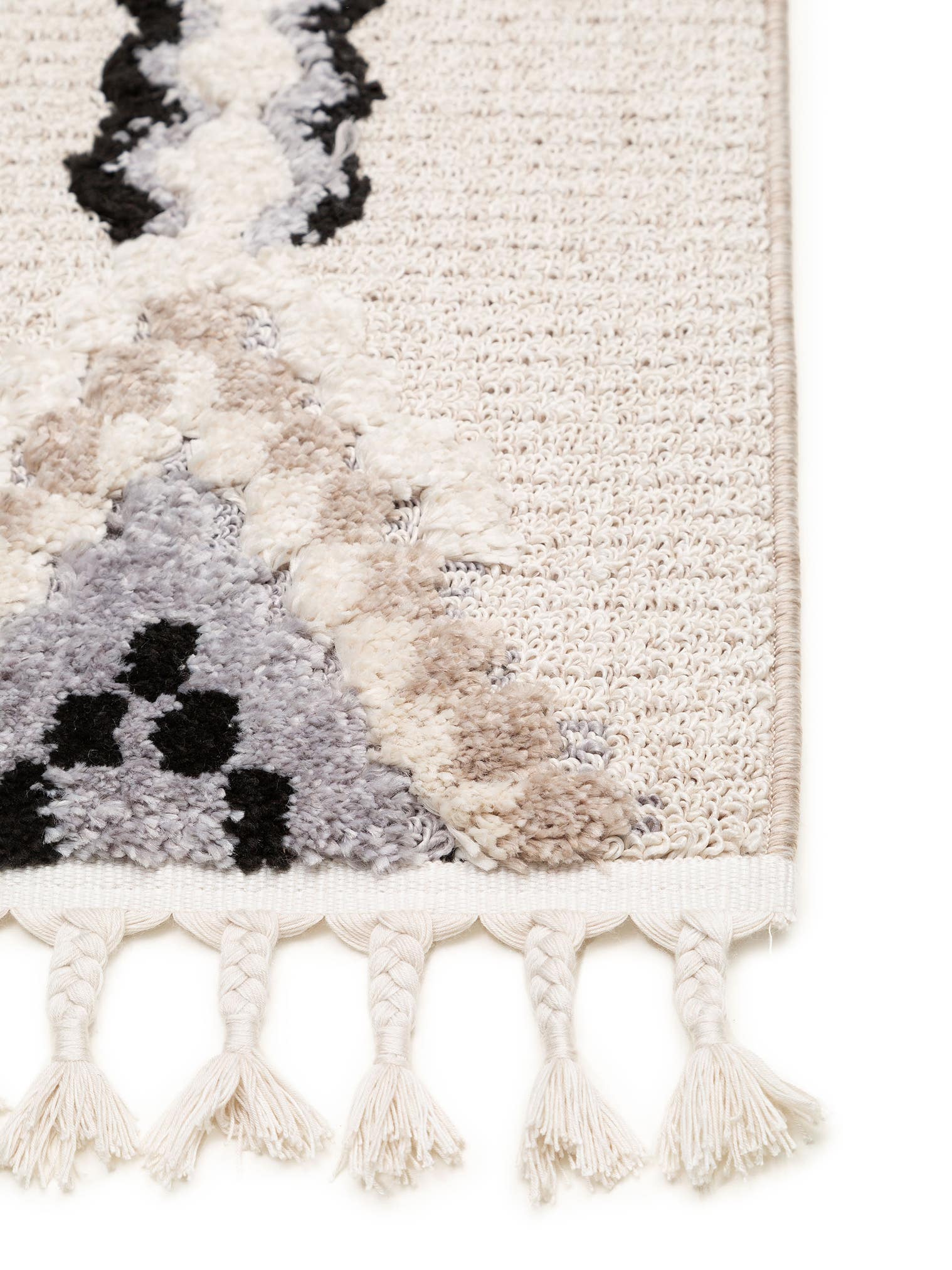 Teppich aus 100% Polyester in Grau mit 11 bis 20 mm hohem Flor von benuta Pop