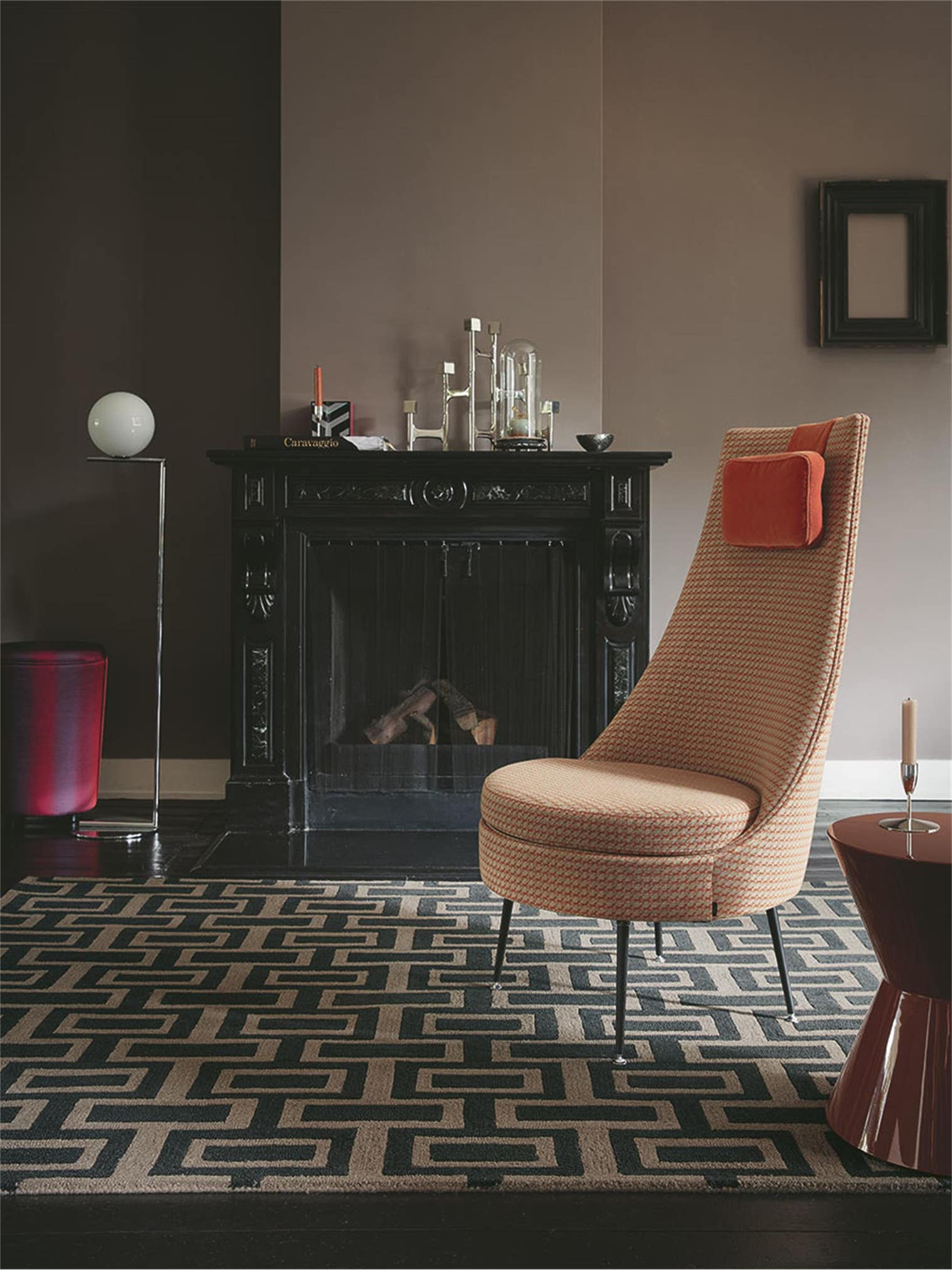 Tapis en 100% Laine en Noir avec une pile de 11 - 20 mm de hauteur de Wedgwood