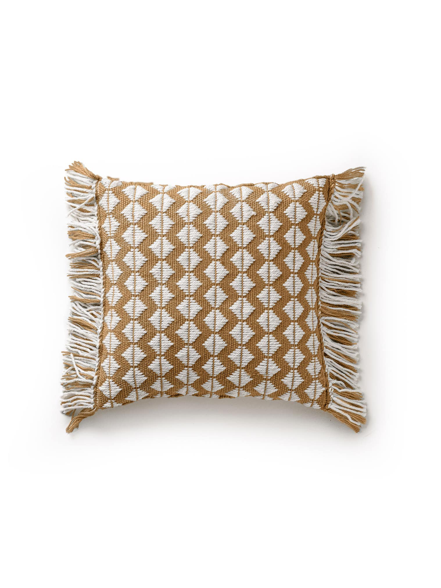 In- & Outdoor cushion Morty Yellow in Geometric design made of 100% Polyester (recycled PET) by benuta Pure