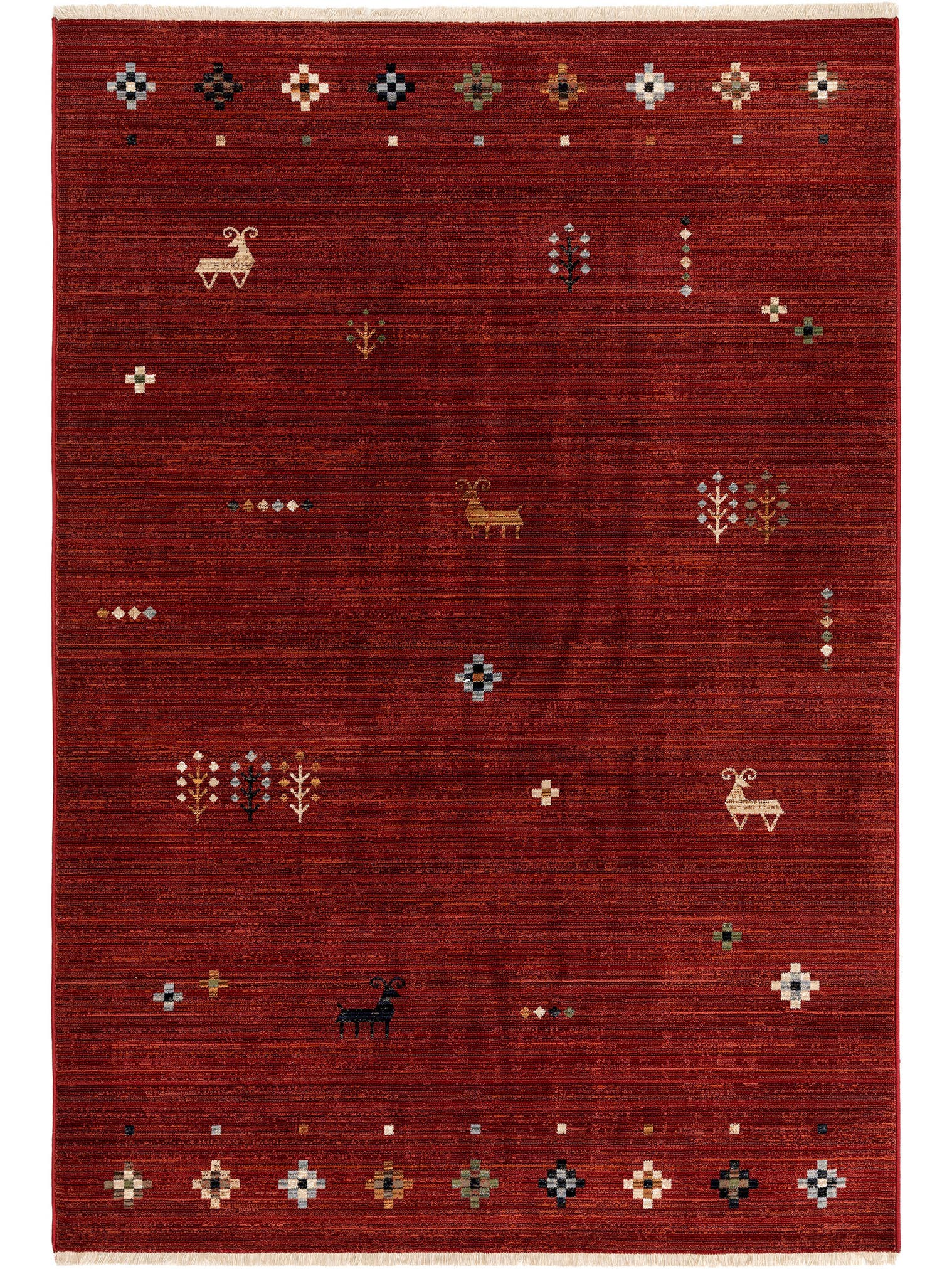 Alfombra de 100% Polipropileno en Rojo con un pelo de {{Placeholder_Pile Height}} de altura de benuta Nest