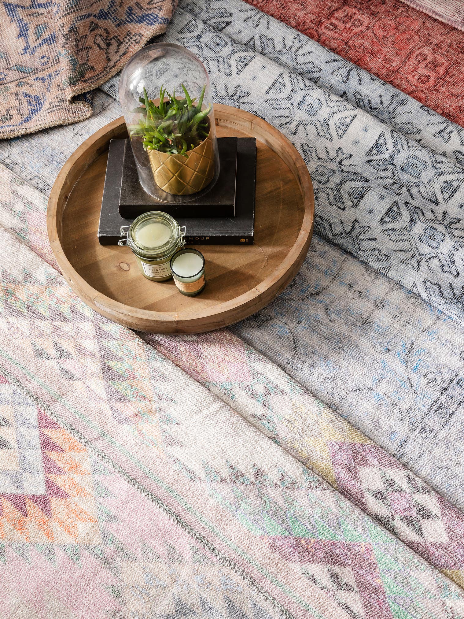 Tapis en 80% Polyester, 20% Coton en Multicouleur avec une pile de 1- 5 mm de hauteur de benuta