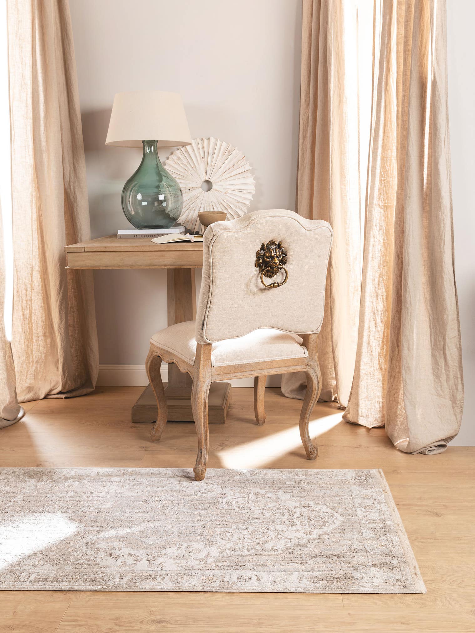 Rug made of 65% Viscose, 35% Polyester in Beige with a 6 - 10 mm high pile by benuta Nest