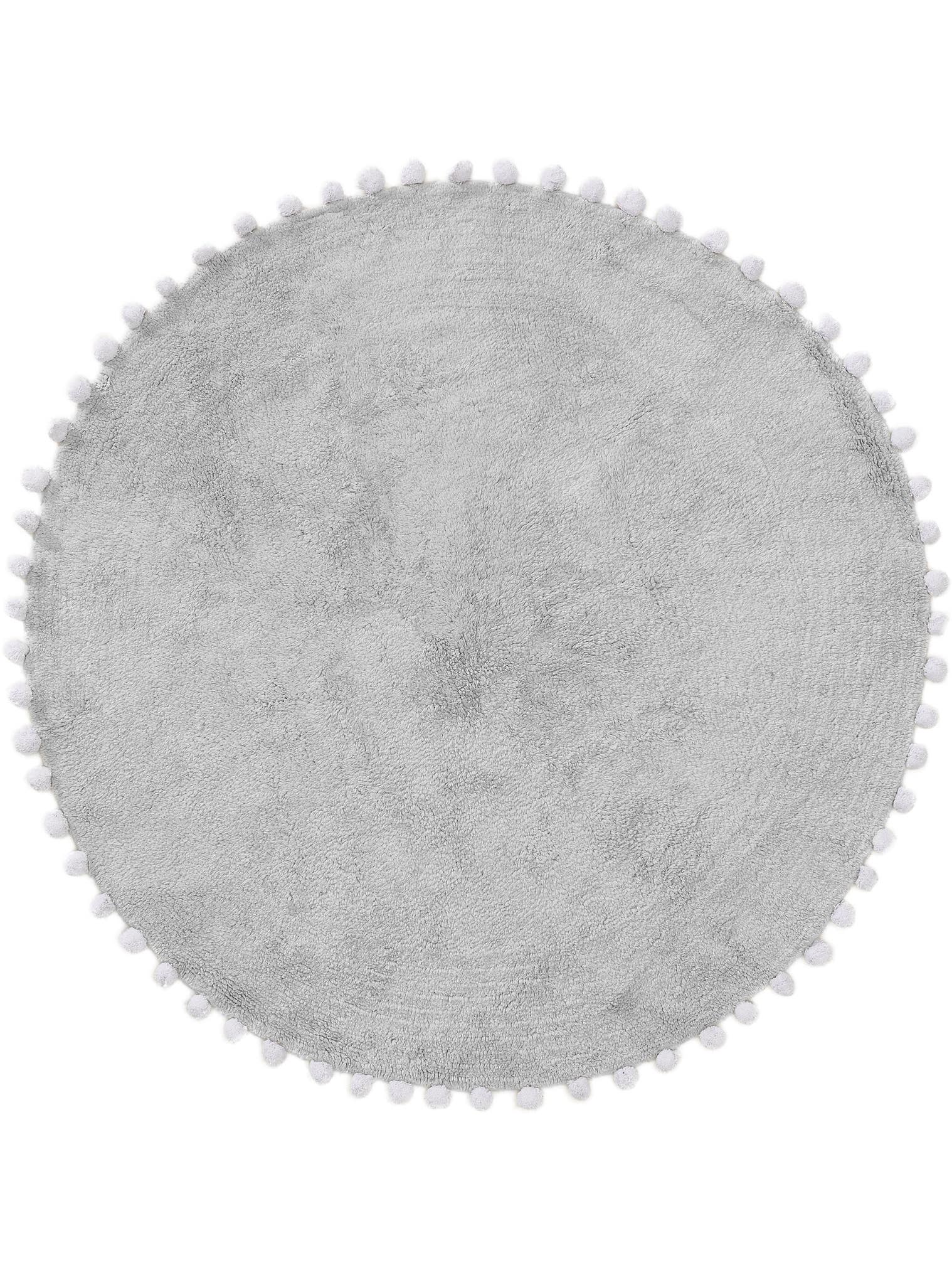 Teppich aus 100% Baumwolle in Grau mit 6 bis 10 mm hohem Flor von Lytte