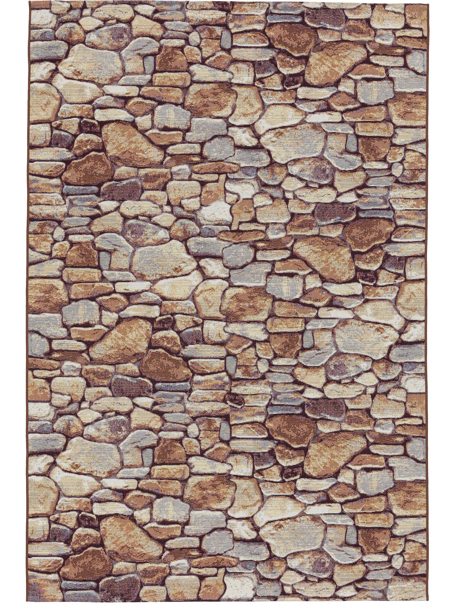 Teppich aus 76% Polypropylen, 24% Polyester in Multicolor mit bis 5 mm hohem Flor von benuta