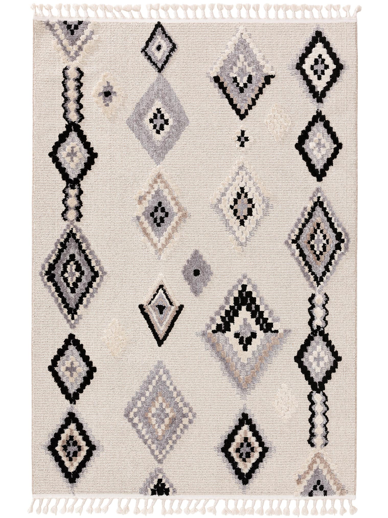 Teppich aus 100% Polyester in Grau mit 11 bis 20 mm hohem Flor von benuta Pop