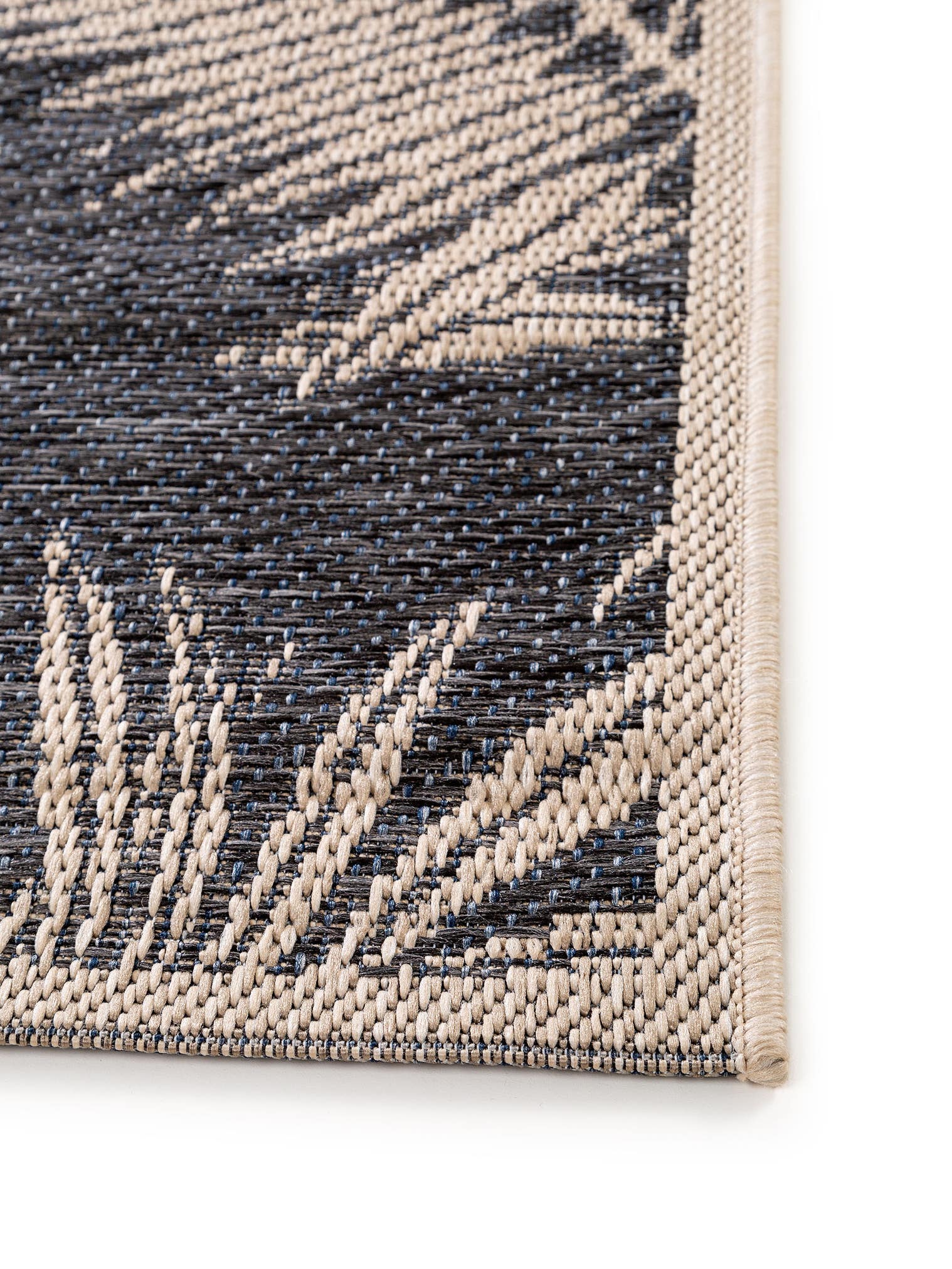 Teppich aus 100% Polypropylen in Blau mit bis 5 mm hohem Flor von benuta Nest