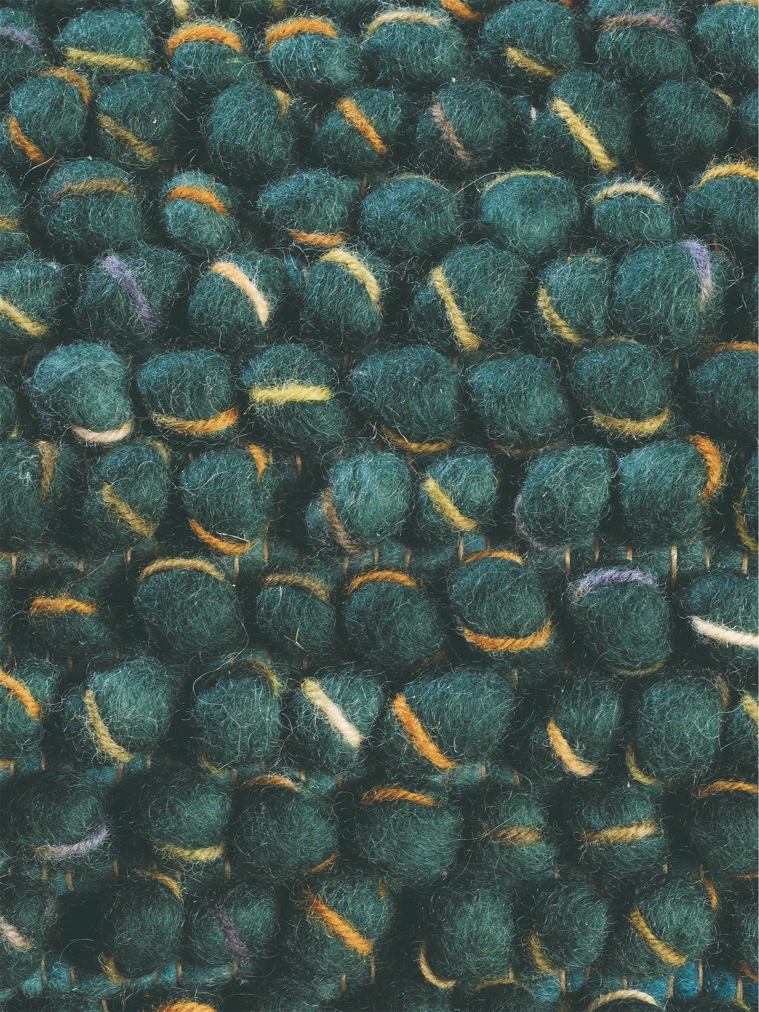 Wollteppich Cobble Grün im Design Uni aus 100% Wolle von Brink & Campman