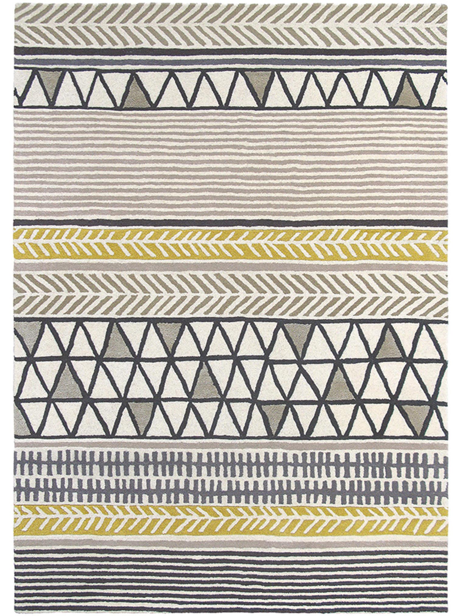 Teppich aus 100% Wolle in Taupe mit 21 bis 30 mm hohem Flor von Scion