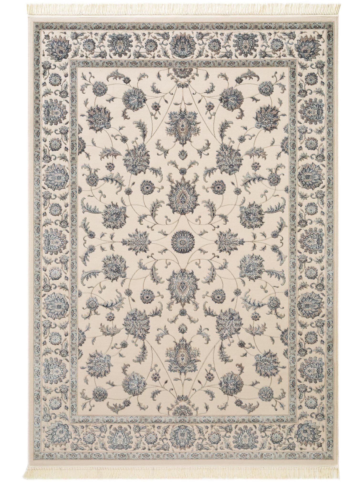 Rug made of 55% Viscose, 45% Polyester in Beige with a 6 - 10 mm high pile by benuta Nest