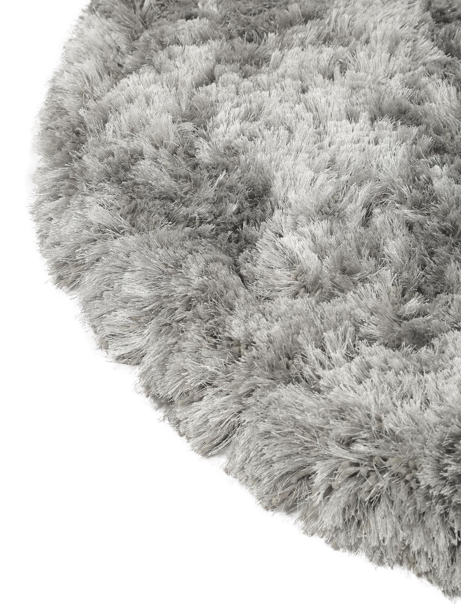 Tapijt van 100% Polyester in Grijs met een 71 - 80 mm hoge pool van benuta Finest