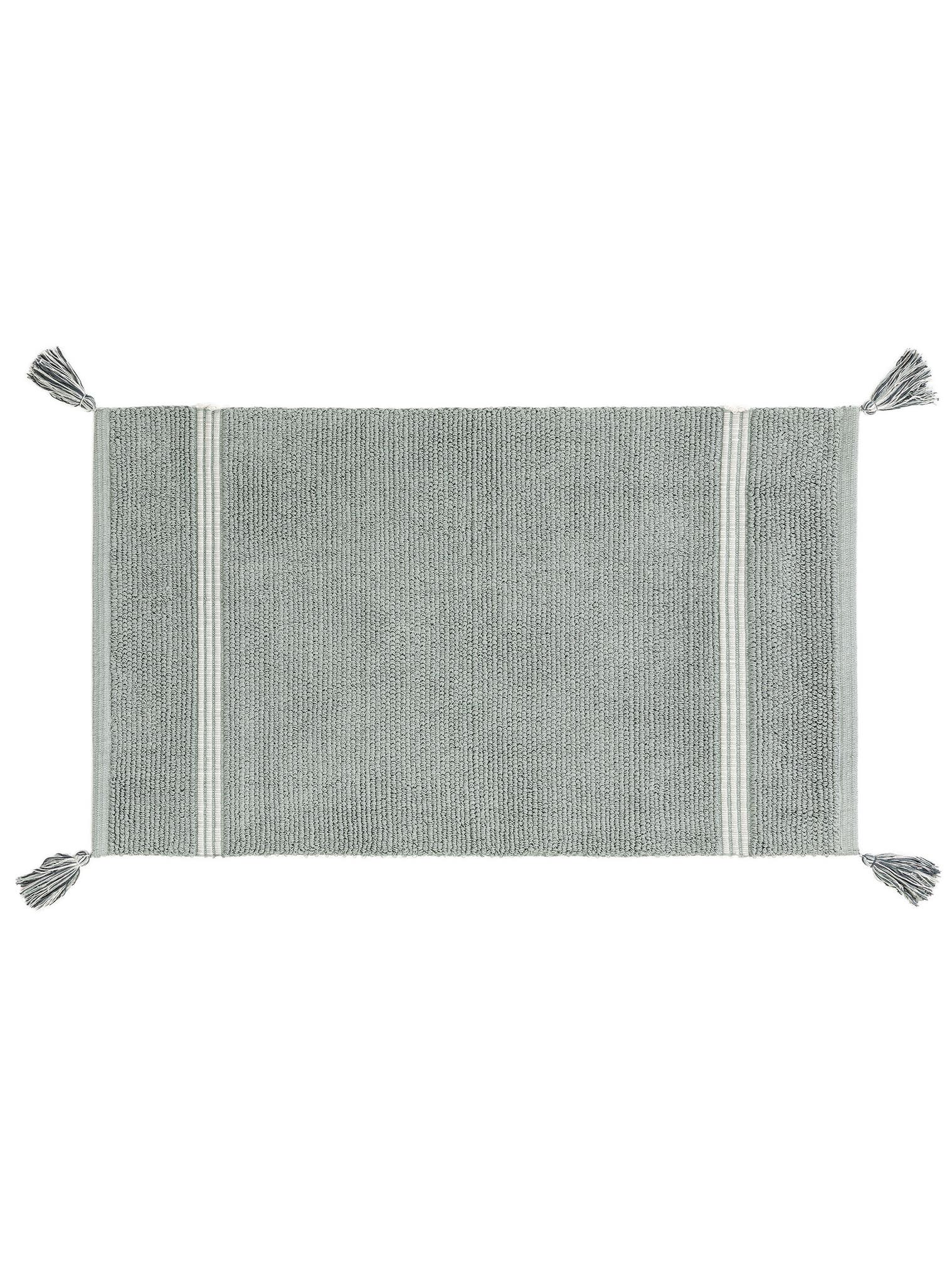 Tappeto di 100% Cotone in Verde con pelo alto 1- 5 mm da benuta Nest