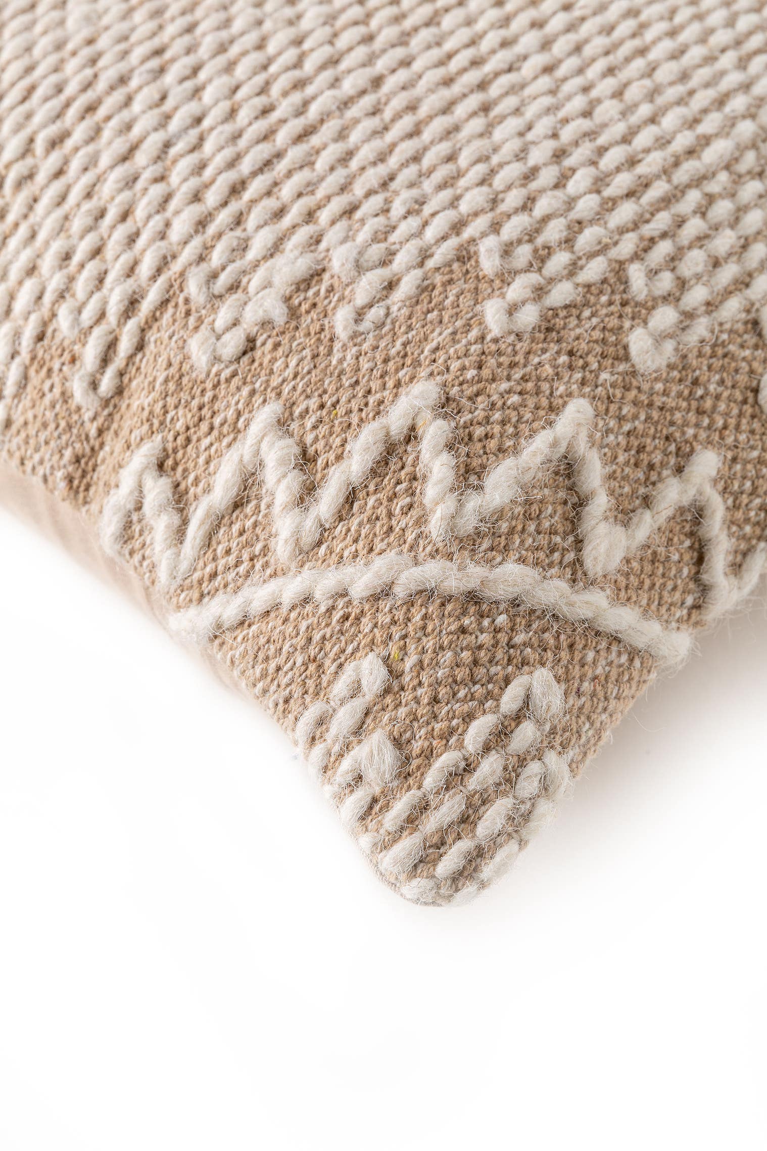 Pudebetræk Sydney Beige i Abstract-design lavet af 60% Bomuld, 40% Uld fra benuta Pure