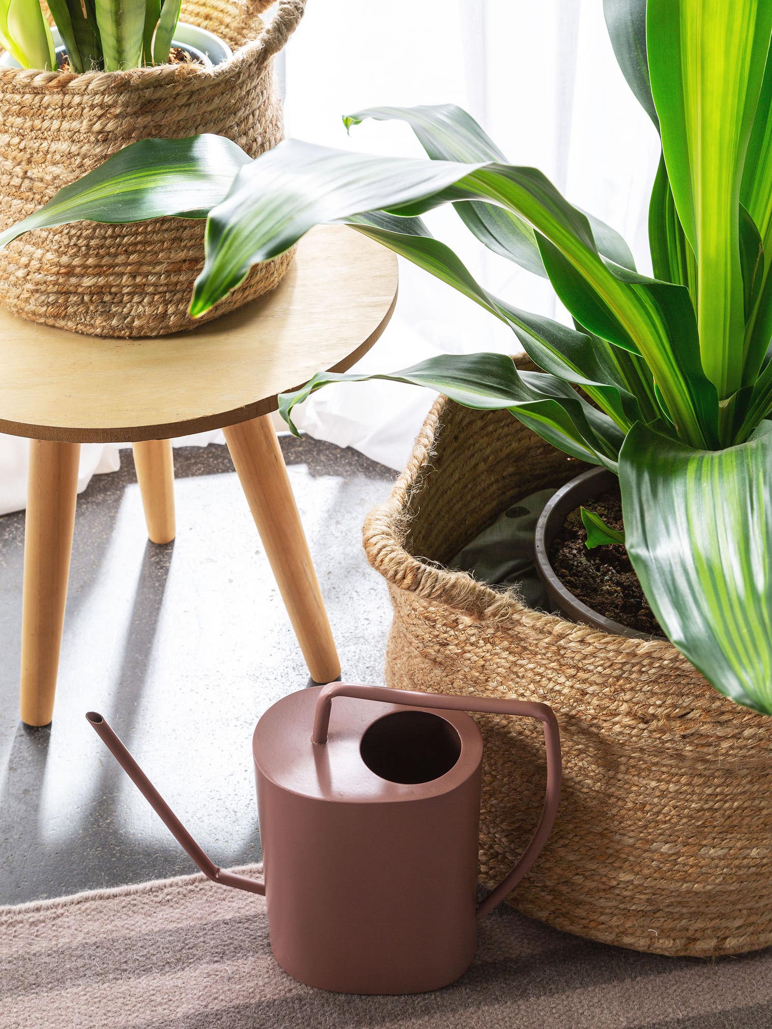 Korb-Set (3-tlg.) Aylin Natur im Design Uni aus 100% Hanf von benuta Pure