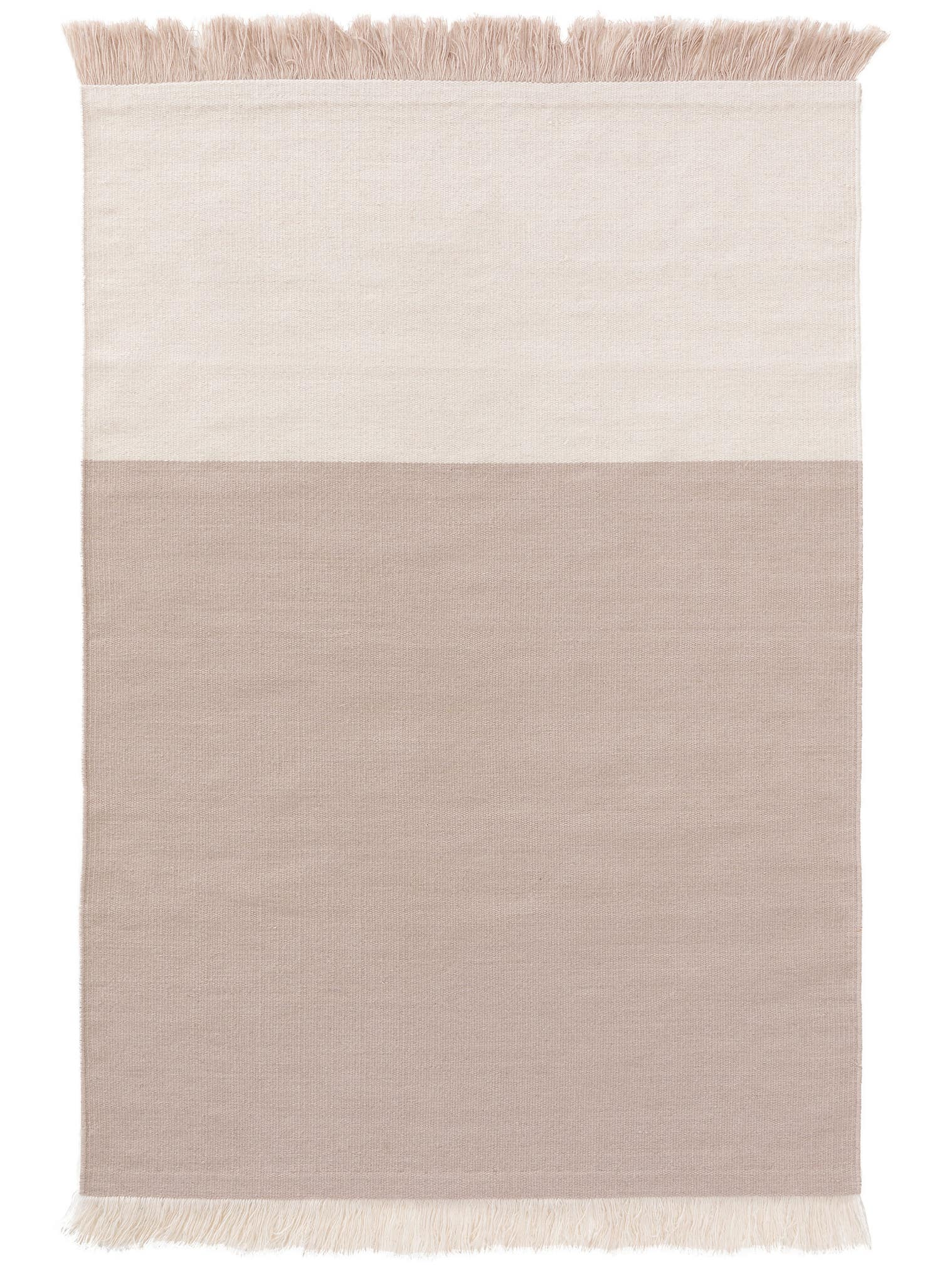 Teppich aus 100% Wolle in Beige mit bis 5 mm hohem Flor von benuta Pop
