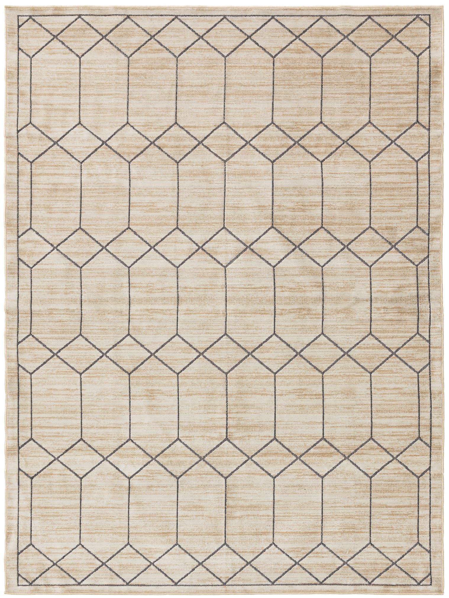 Rug made of 100% Polyester in Beige with a 1- 5 mm high pile by benuta