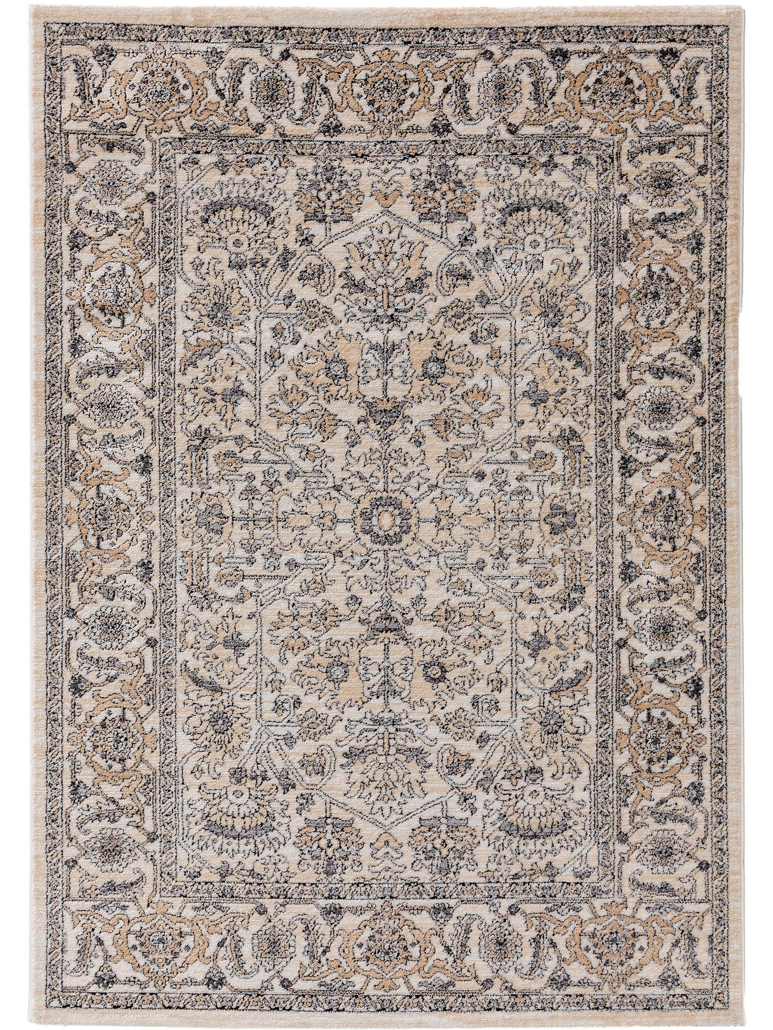 Teppich aus 70% Polyester, 30% Polypropylen in Beige mit 11 bis 20 mm hohem Flor von benuta Nest