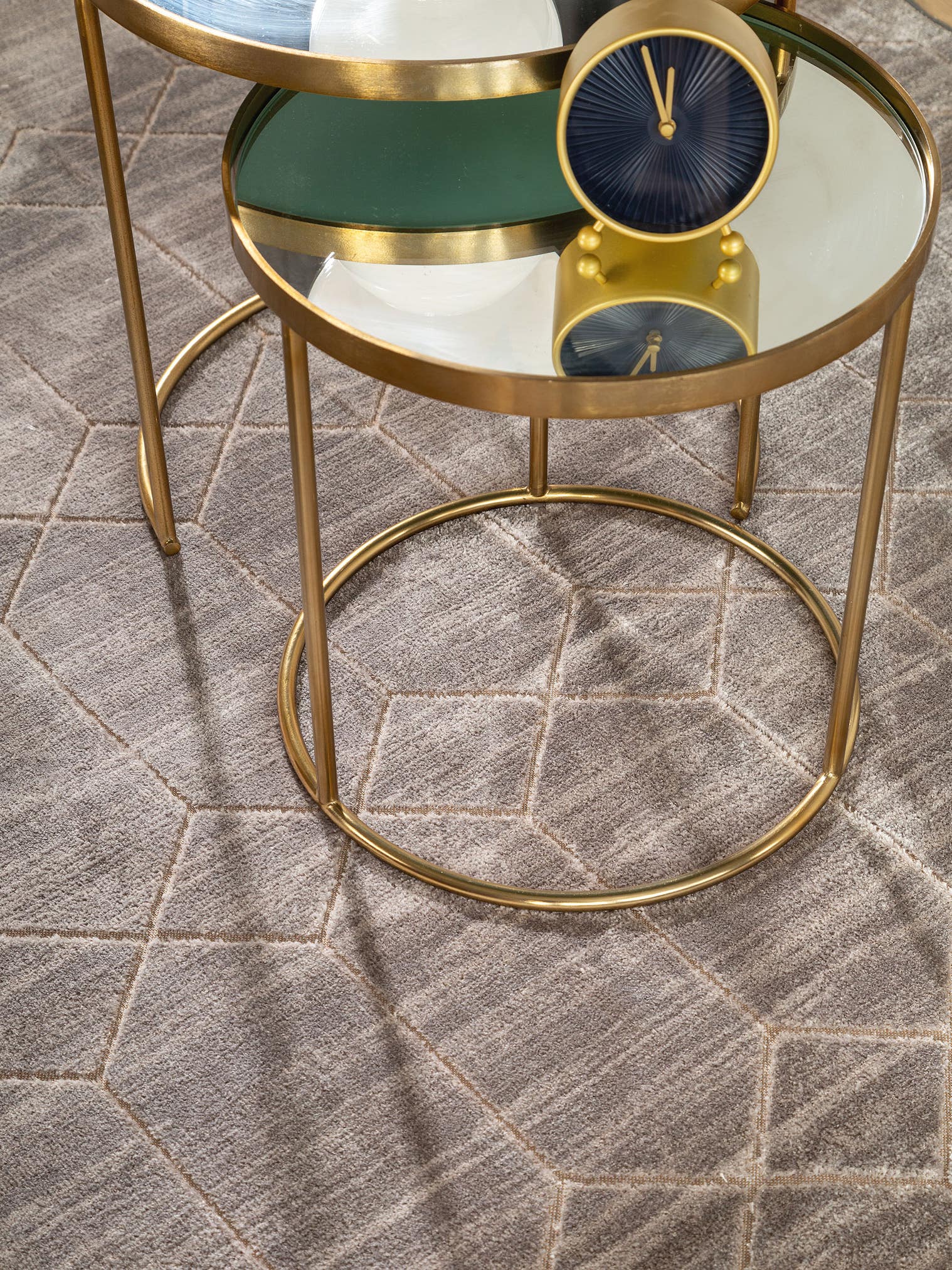 Rug made of 100% Polyester in Grey with a 1- 5 mm high pile by benuta