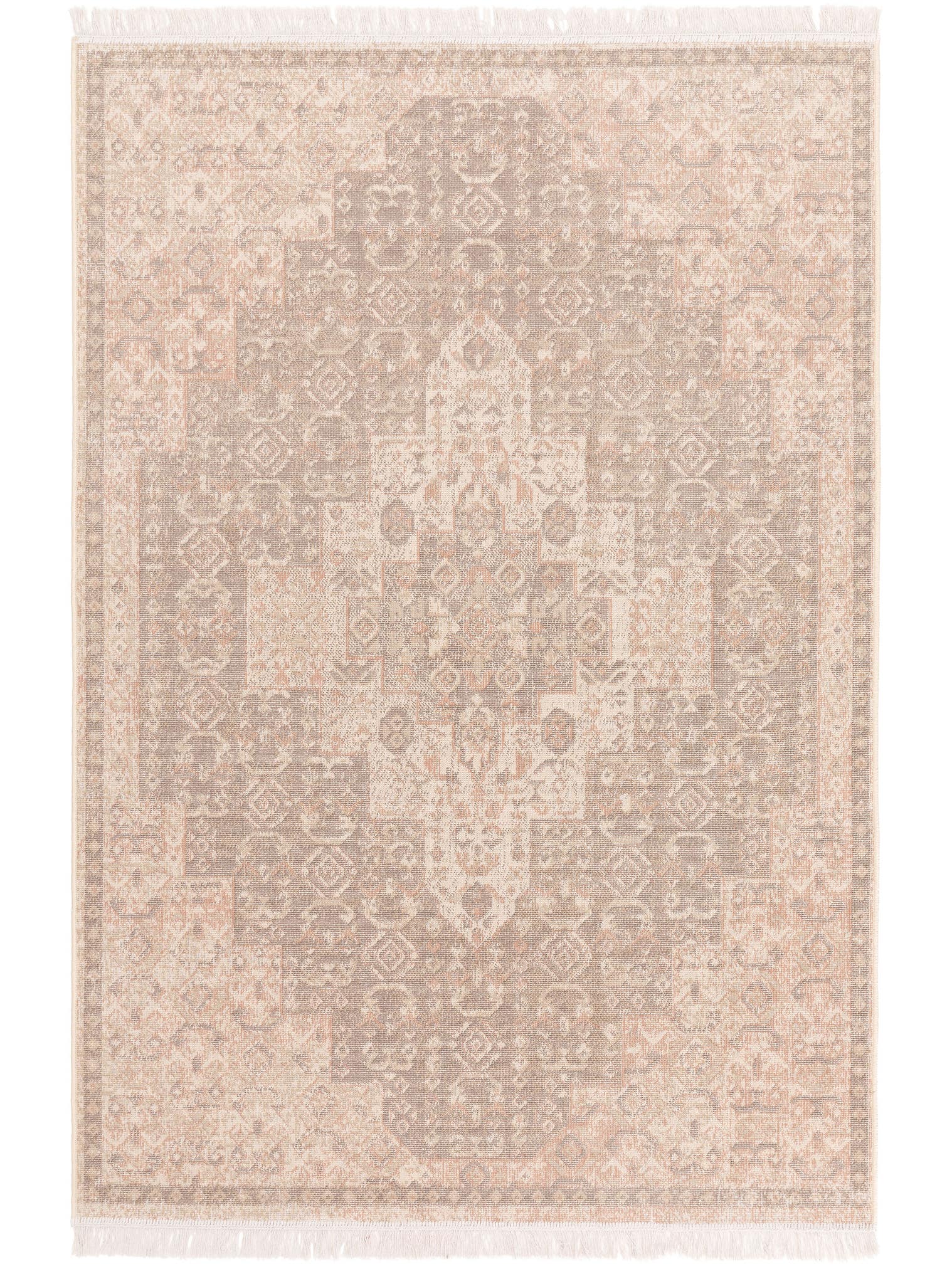 Teppich aus 60% Baumwolle, 40% Polypropylen in Beige mit bis 5 mm hohem Flor von benuta Pop