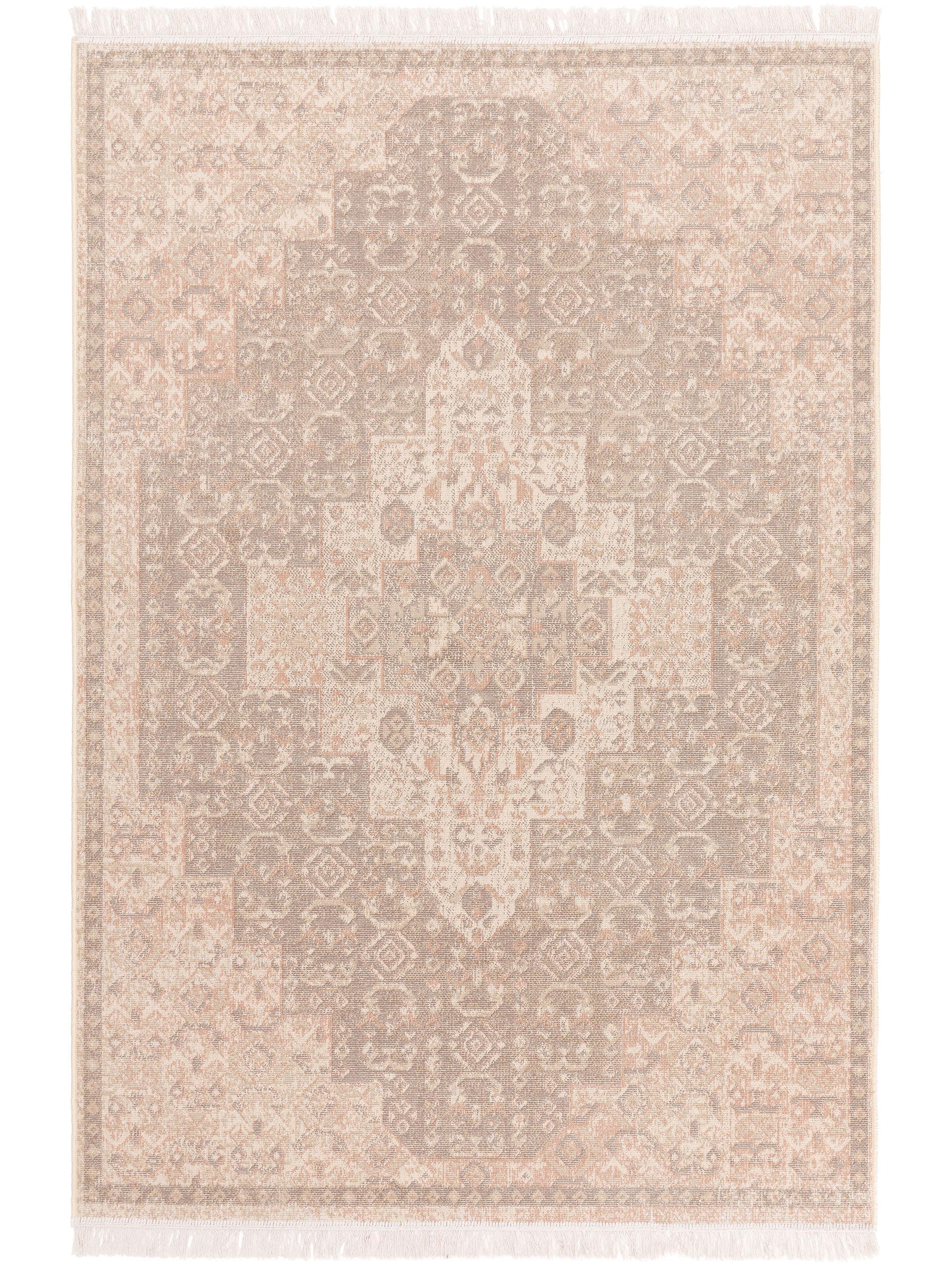 Rug made of 60% Cotton, 40% Polypropylene in Beige with a 1- 5 mm high pile by benuta Pop