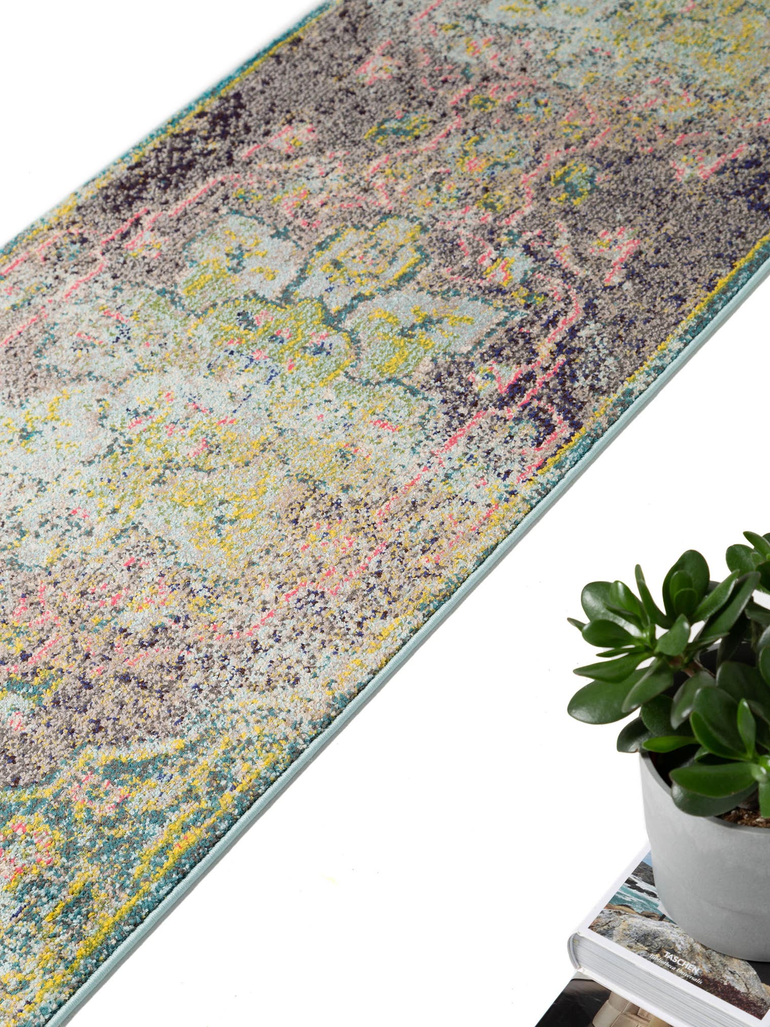 Teppich aus 100% Polypropylen in Türkis mit 11 bis 20 mm hohem Flor von benuta
