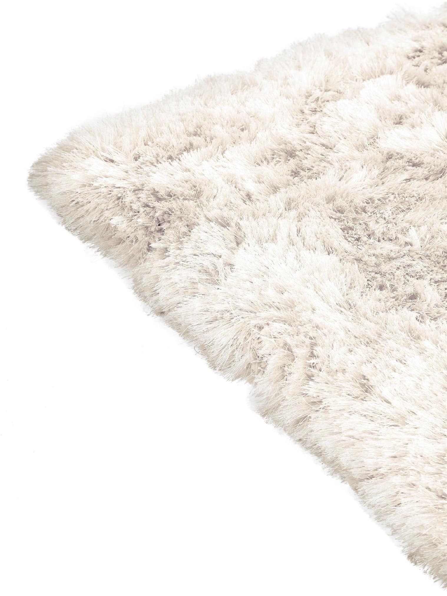 Tappeto di 100% Poliestere in Bianco con pelo alto 71 - 80 mm da benuta Finest