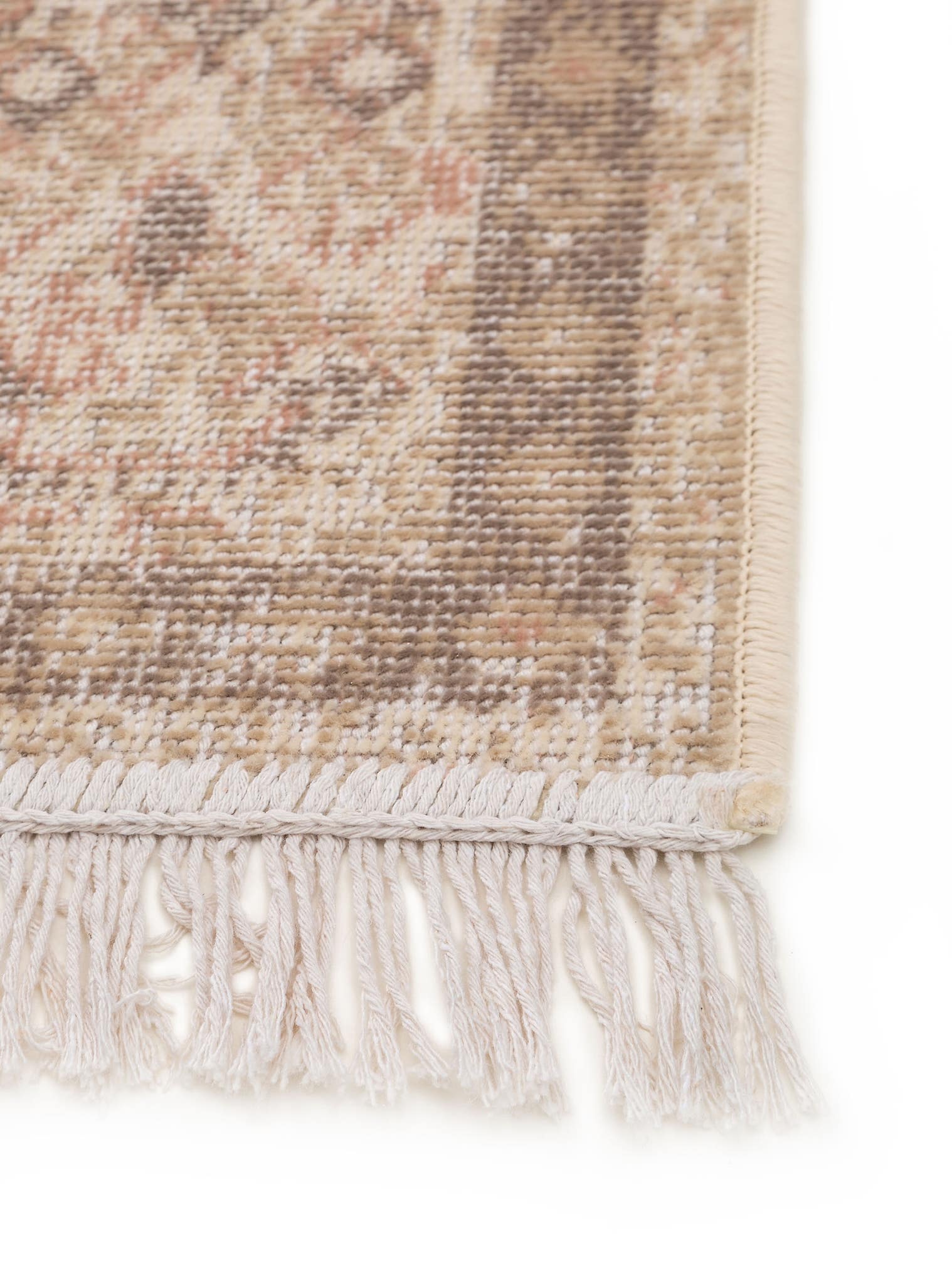 Teppich aus 60% Baumwolle, 40% Polypropylen in Beige mit bis 5 mm hohem Flor von benuta Pop
