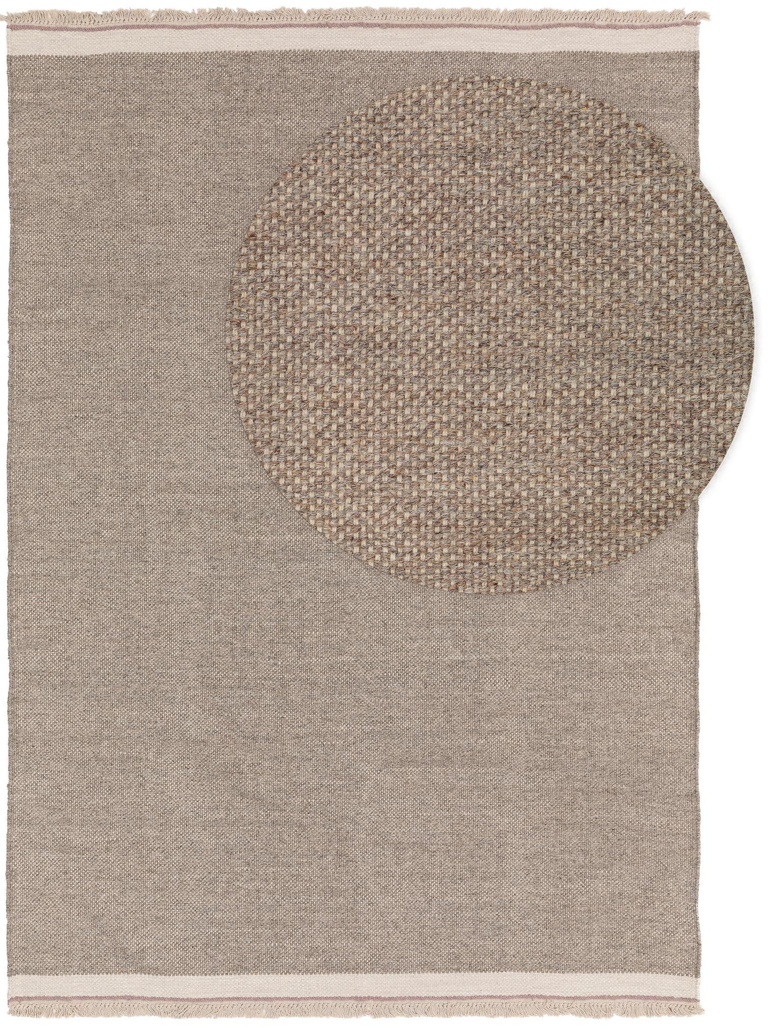 Tappeto di 60% Lana, 40% Cotone in Grigio con pelo alto 1- 5 mm da benuta Pop