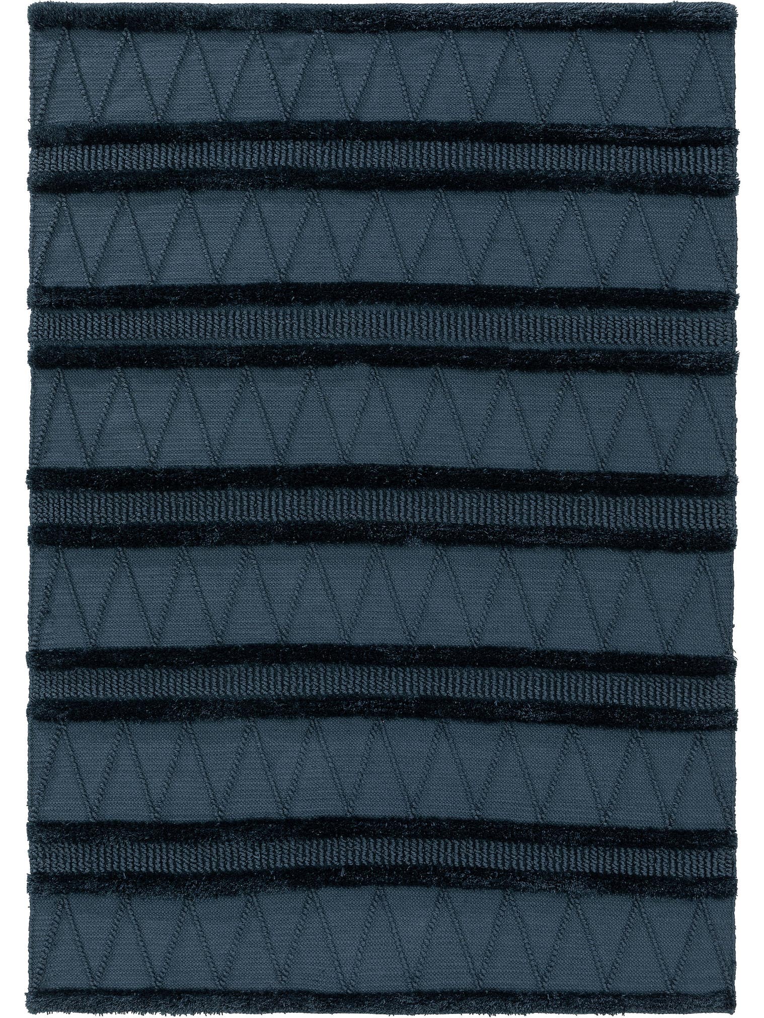 Matta av 100% Polyester i Blå med 41 - 50 mm hög lugg från benuta Pure