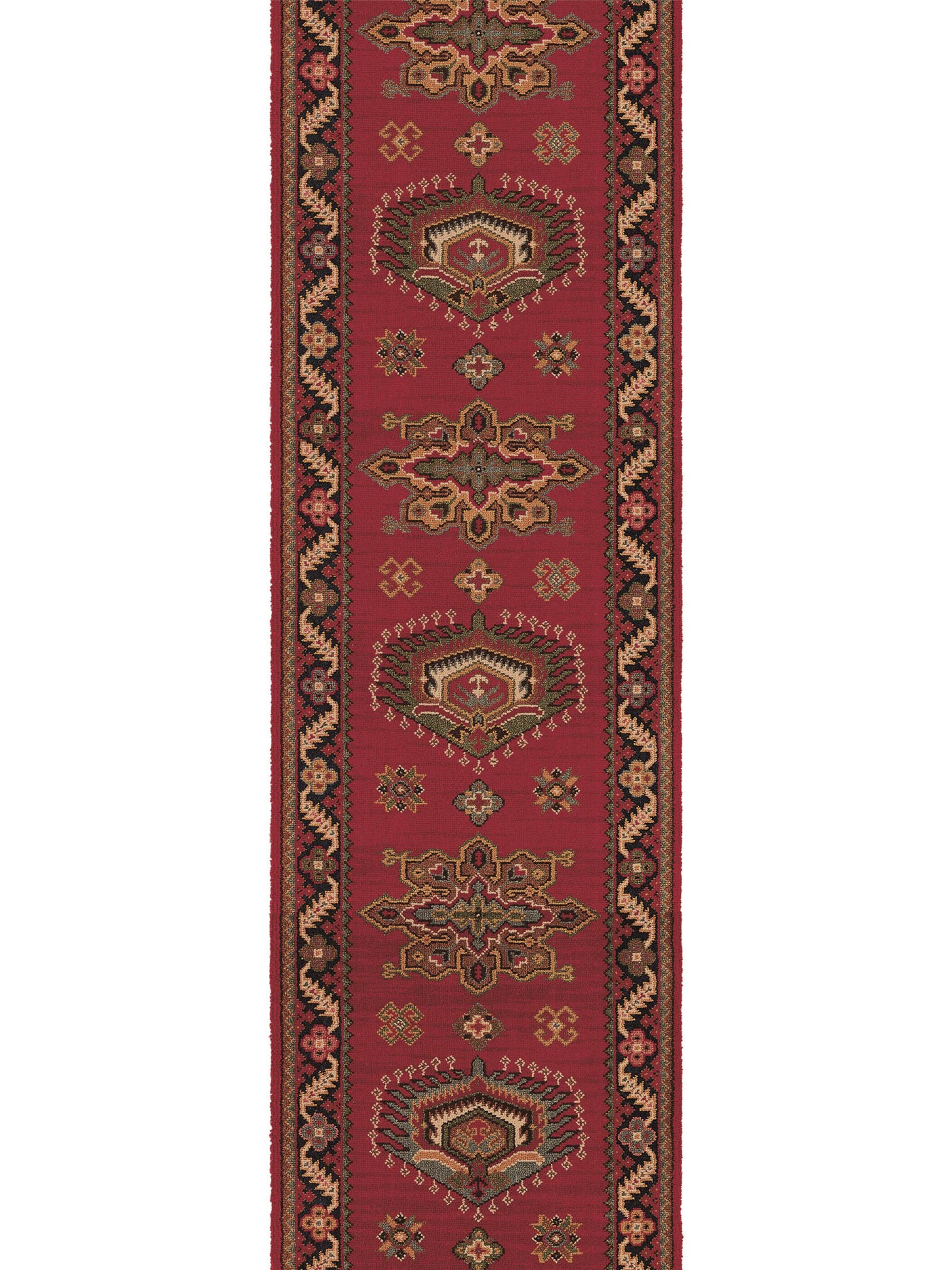 Teppich aus 80% Wolle, 20% Polyamid in Rot mit 6 bis 10 mm hohem Flor von Brink & Campman