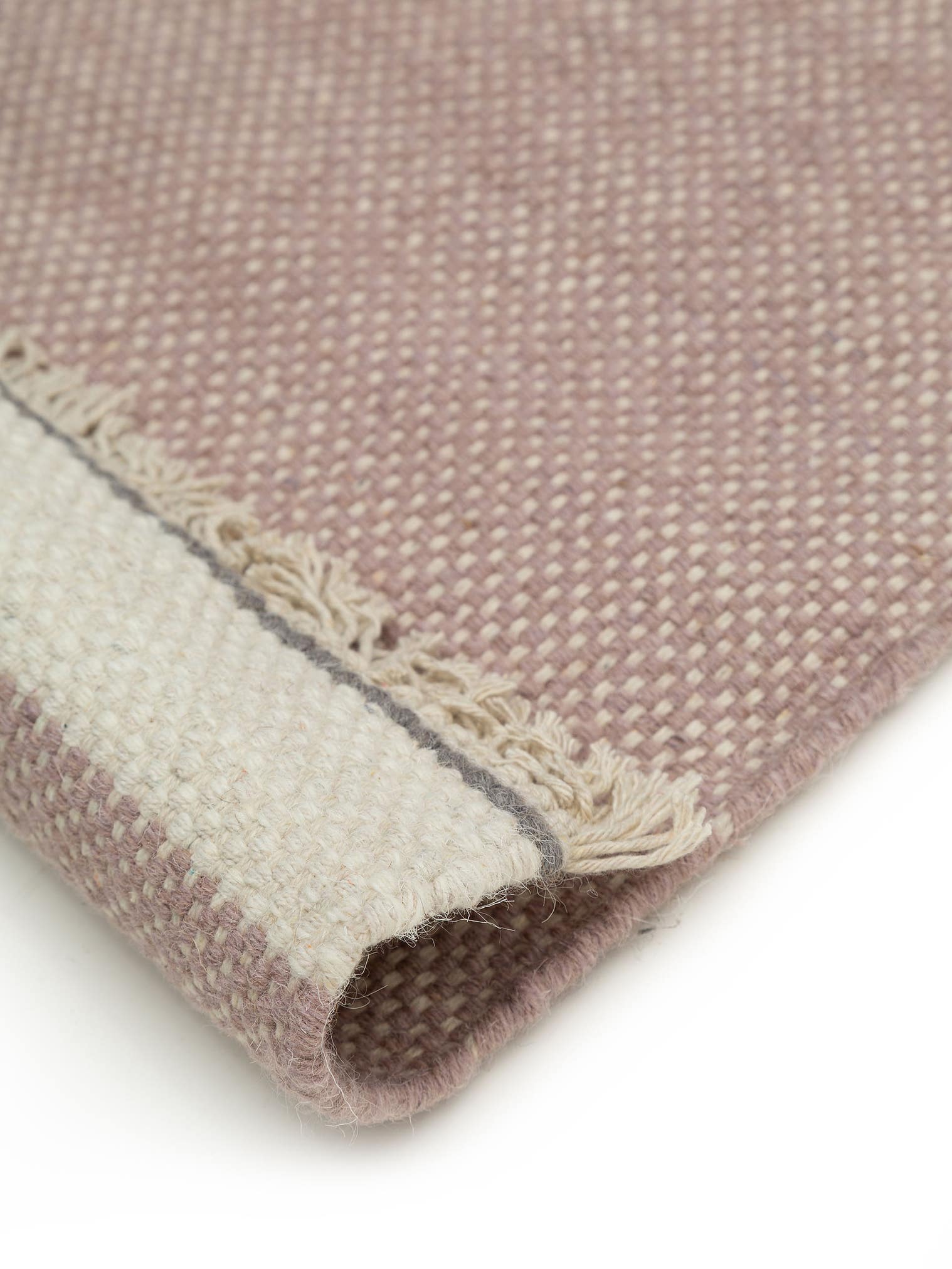 Tappeto di 60% Lana, 40% Cotone in Rosa con pelo alto 1- 5 mm da benuta Pop