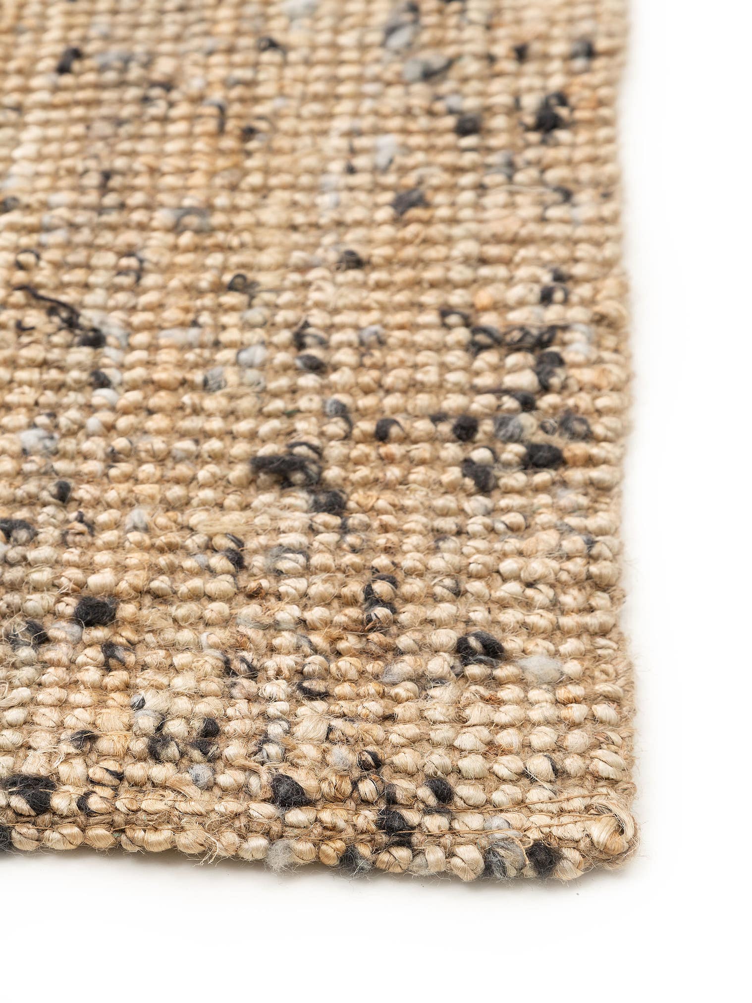Teppich aus 85% Jute, 15% Wolle in Beige mit bis 5 mm hohem Flor von benuta Pure
