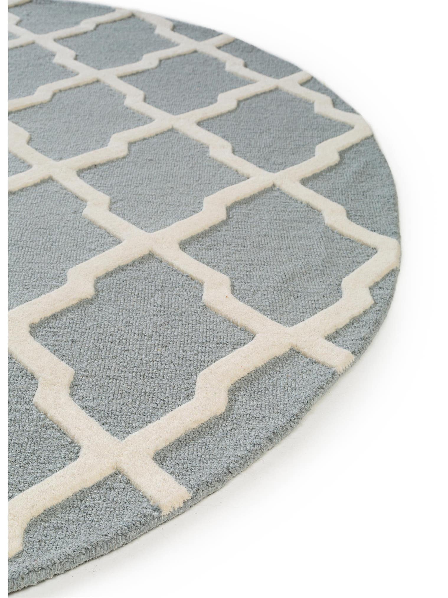 Teppich aus 100% Wolle in Blau mit 11 bis 20 mm hohem Flor von benuta Pure