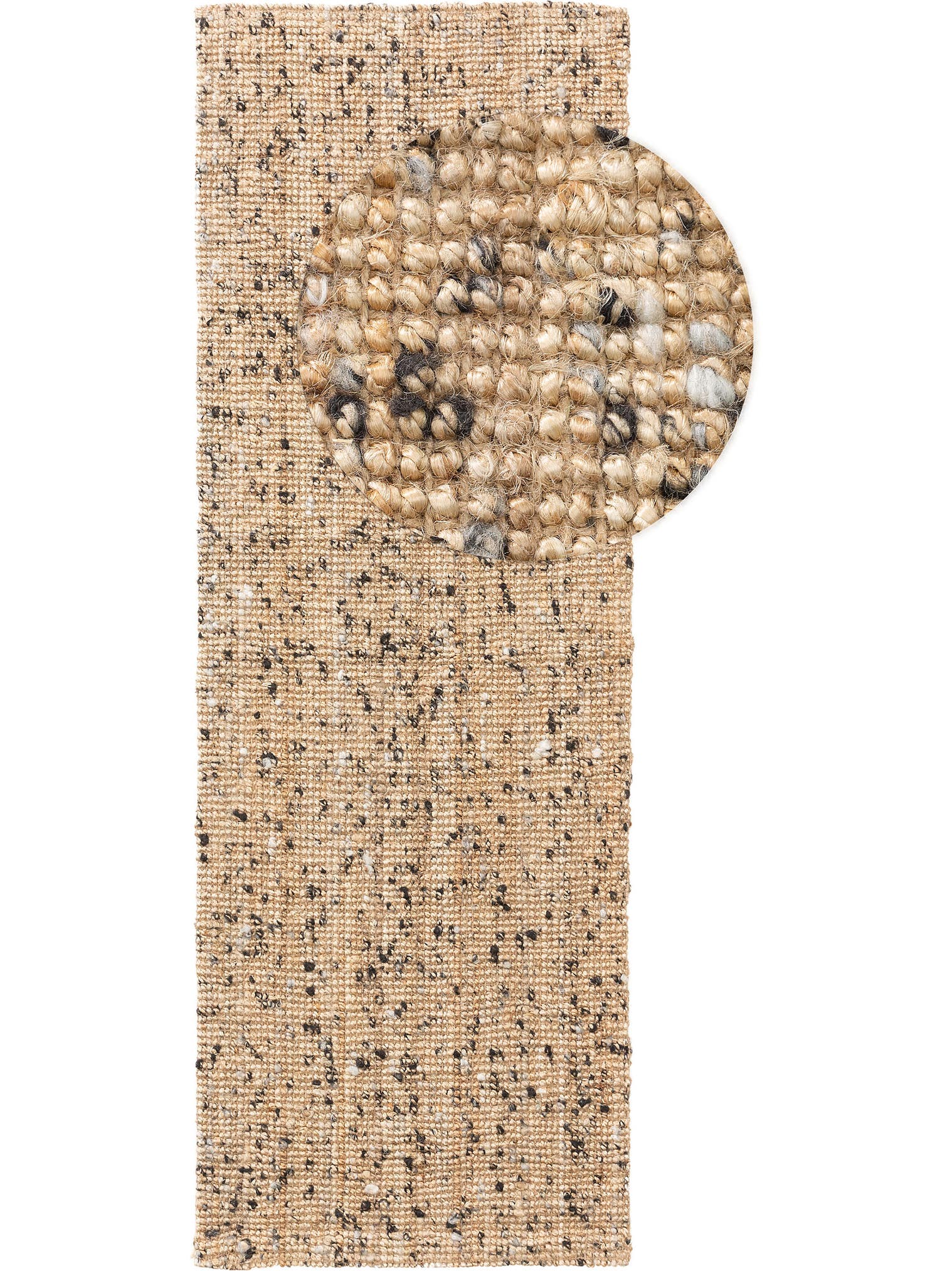 Teppich aus 85% Jute, 15% Wolle in Beige mit bis 5 mm hohem Flor von benuta Pure