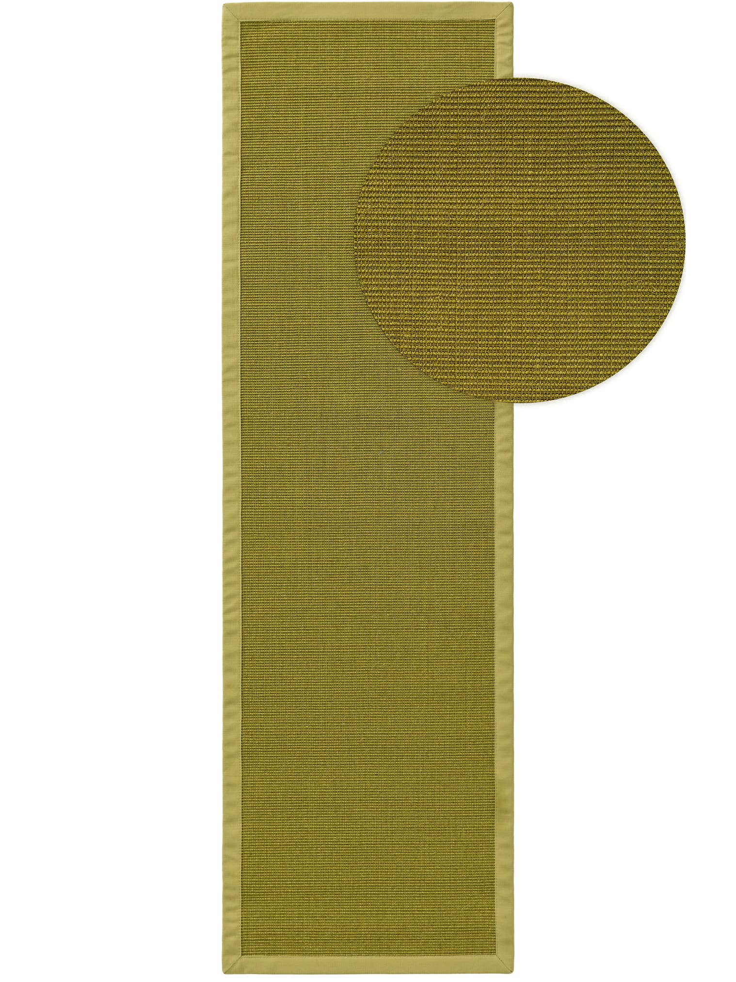 Rug made of 100% Sisal in Green with a 1- 5 mm high pile by benuta Nest