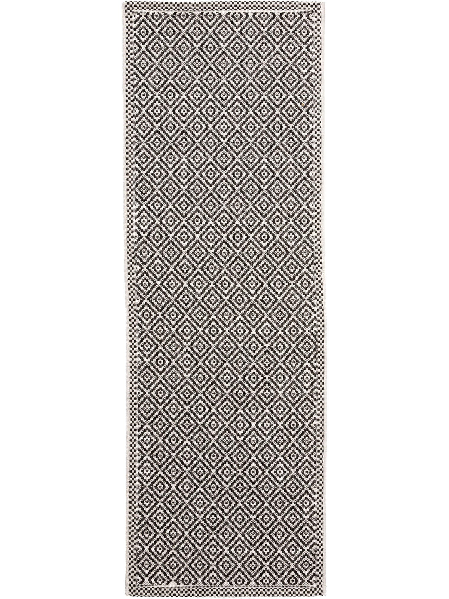 Teppich aus 100% Polypropylen in Schwarz/Weiß mit bis 5 mm hohem Flor von benuta Nest