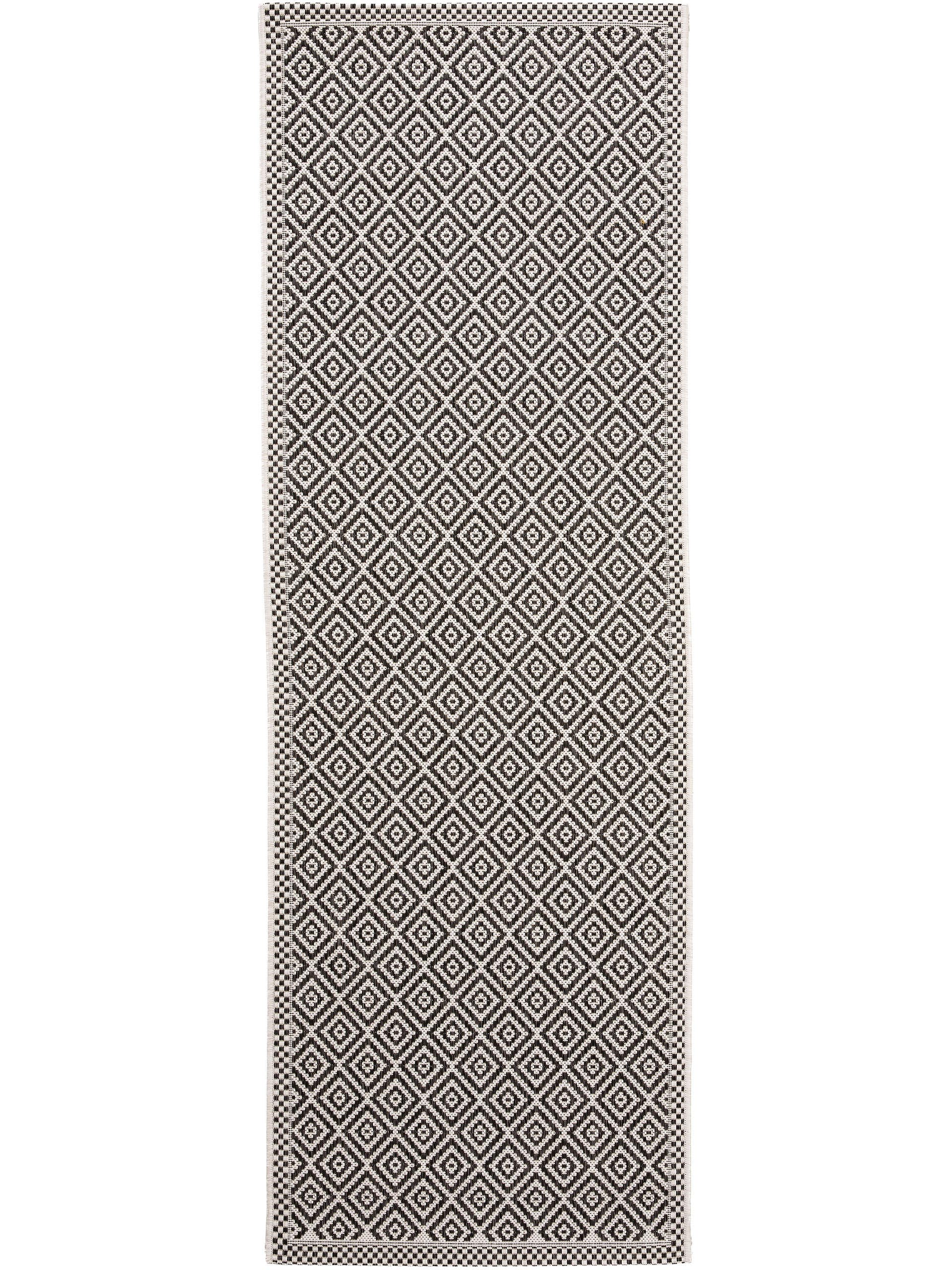Tapete de 100% polipropileno em Preto/branco com pelo de até 5 mm de altura da benuta Nest