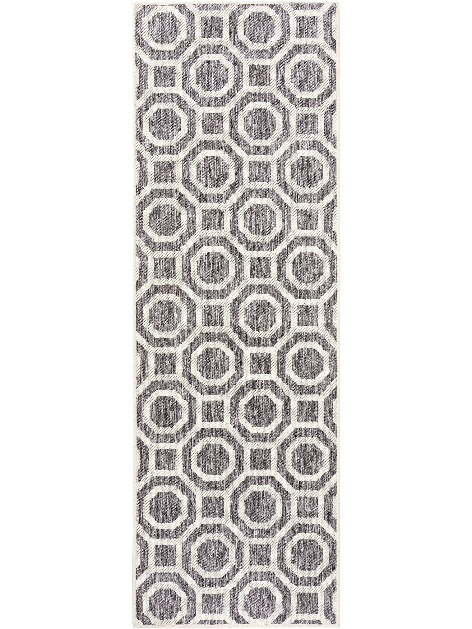 Teppich aus 100% Polypropylen in Grau mit bis 5 mm hohem Flor von benuta Nest