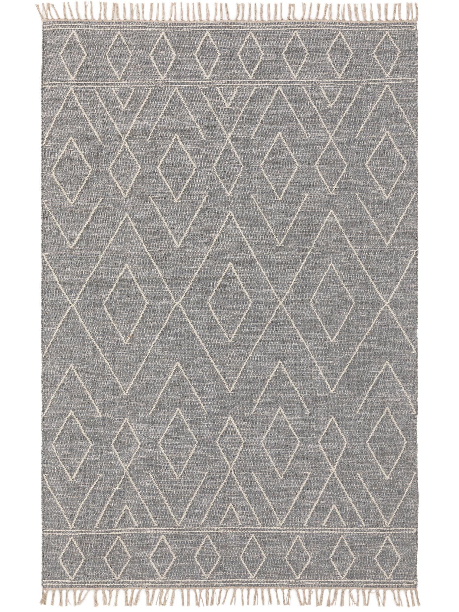 Alfombra de 60% Algodón, 40% Lana en Gris con un pelo de {{Placeholder_Pile Height}} de altura de benuta Pure
