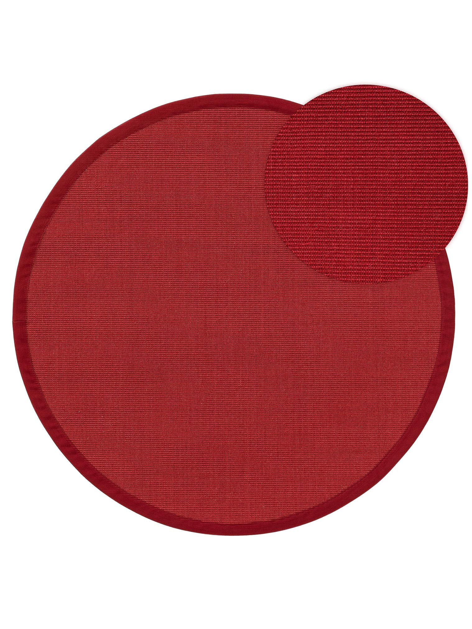 Tappeto di 100% Sisal in Rosso con pelo alto 1- 5 mm da benuta Nest