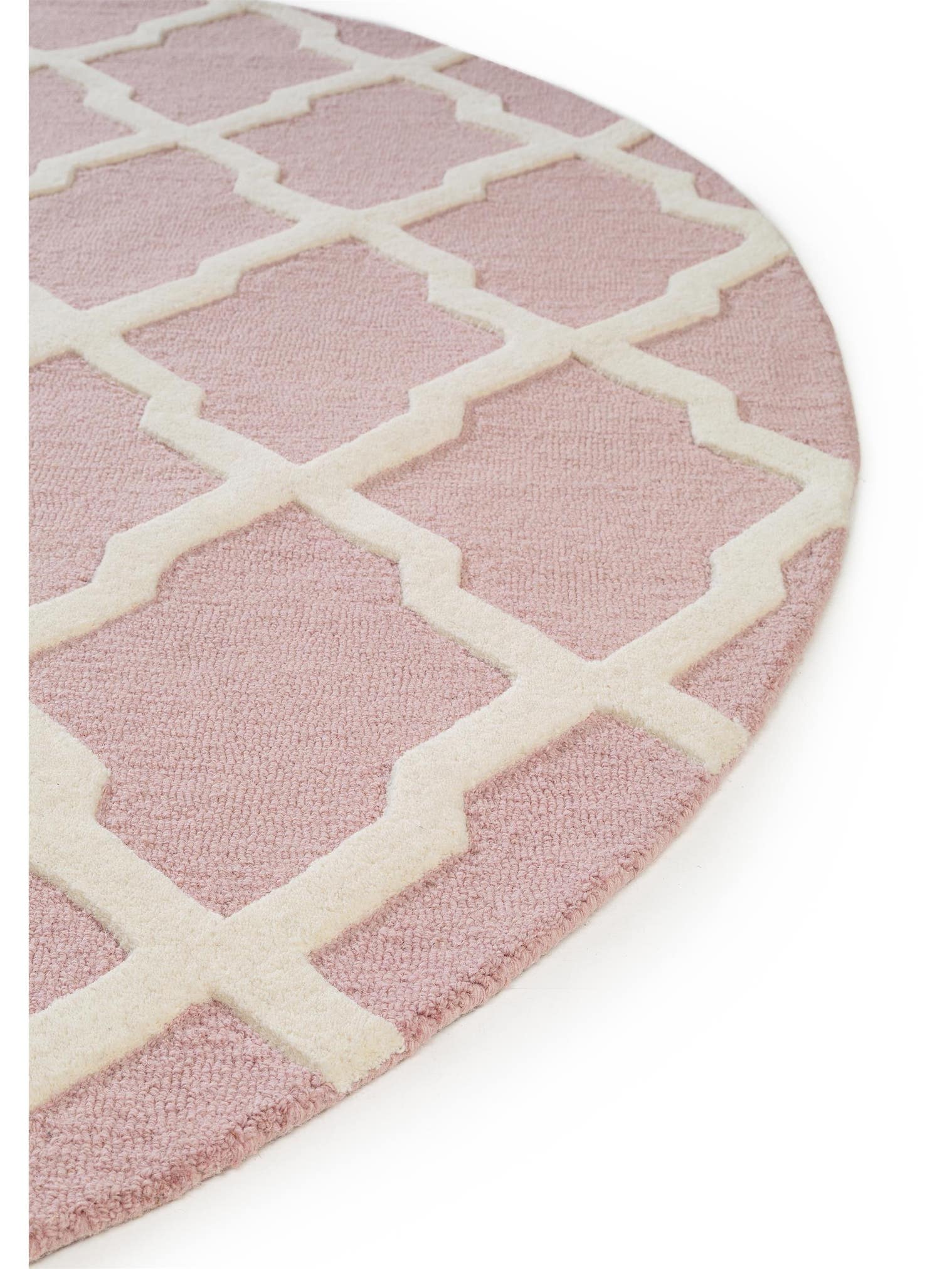 Teppich aus 100% Wolle in Rosa mit 11 bis 20 mm hohem Flor von benuta Pure